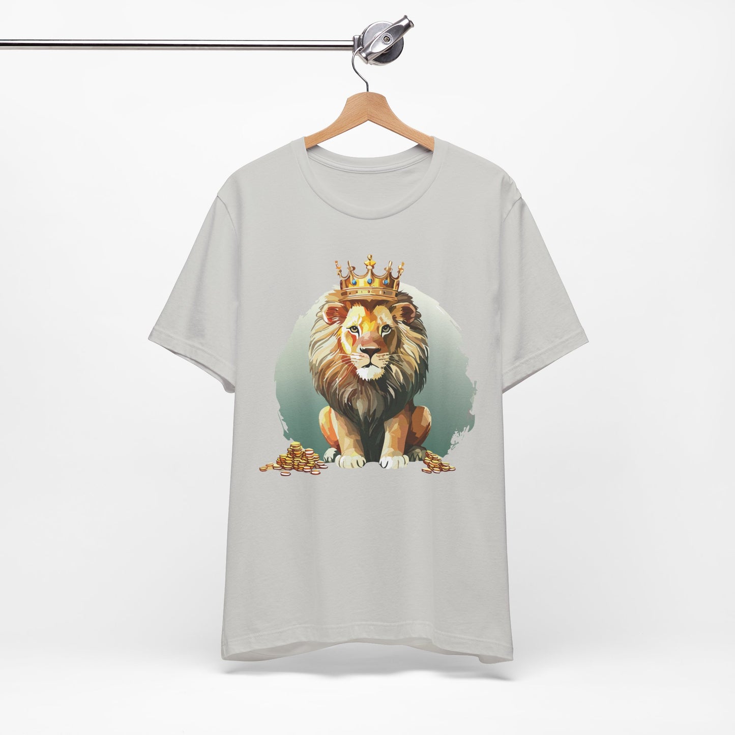 Regal Lion Short Sleeve Tee, Animal Shirt, Lion Tee, Unisex Top, Birthday Gift, Shirt with Animal design