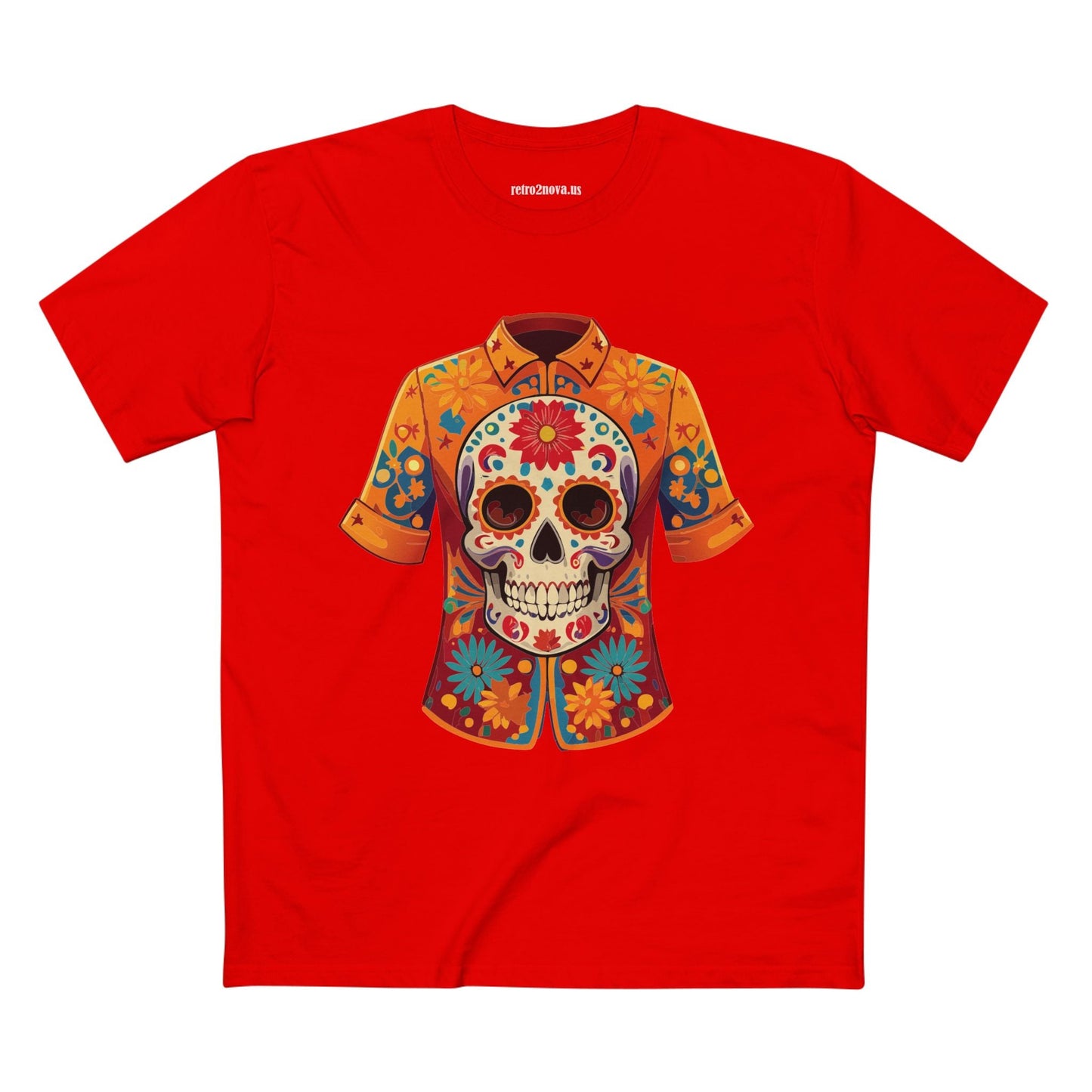 Skull Shirt Skeleton Shirt Unisex Premium Cotton Tee With Original Art Design Retro2Nova