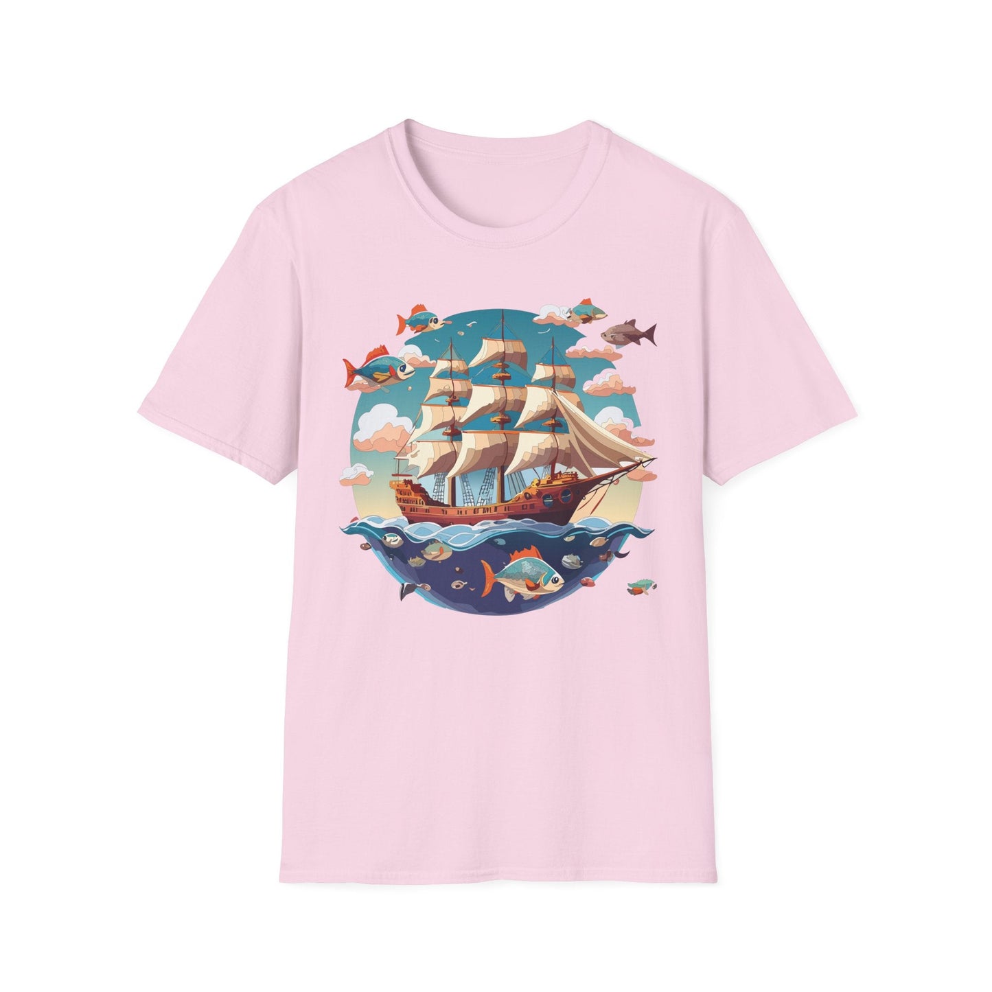 Unisex Ship T Shirts Frigate Vessel Tee By Gildan 64000 Softstyle 100 Percent Ring Spun Cotton