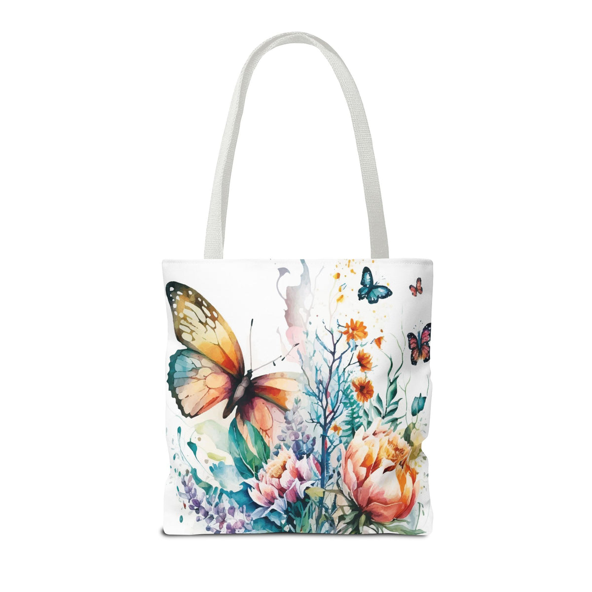 Bolsa de lona con estampado de mariposas 