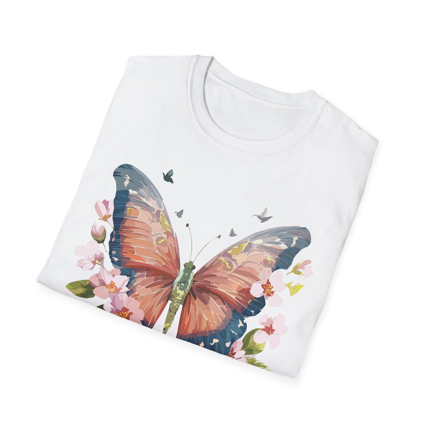 Unisex Monarch Butterfly T Shirt Softstyle 64000 Gildan Ring Spun Cotton Tee Lightweight Comfort