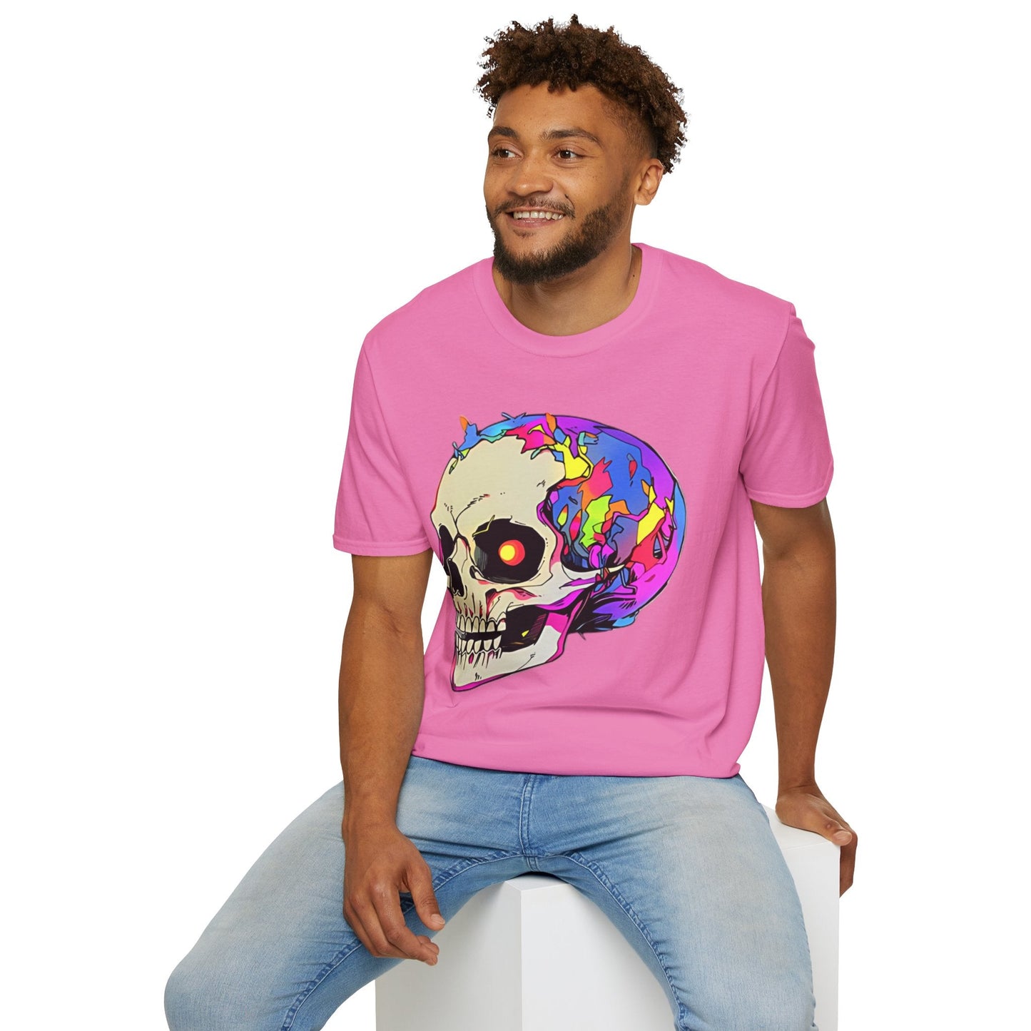 Skull Tee Shirt Unisex Skeleton Shirt Gildan Softstyle 64000 Short Sleeve Graphic Design