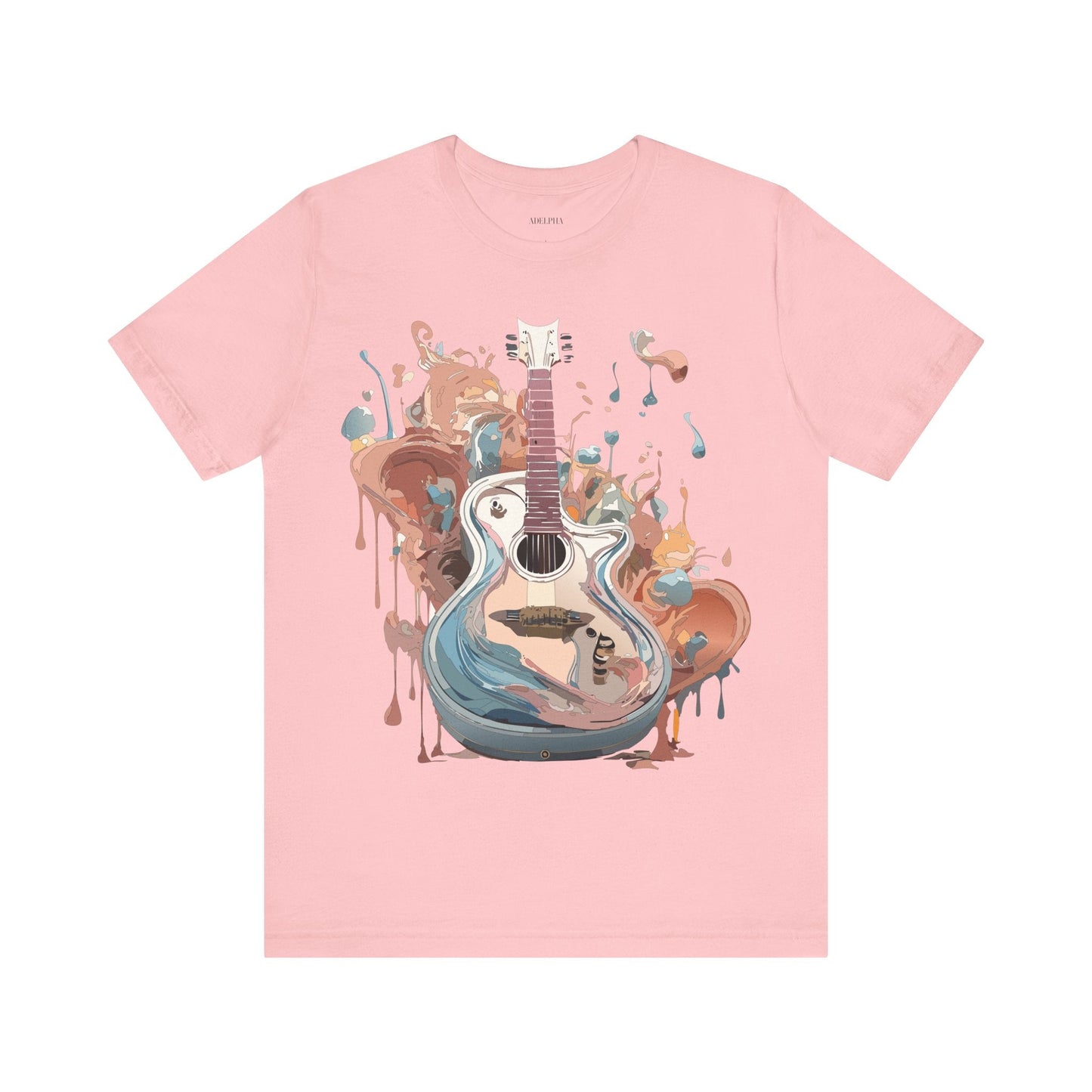 Music Graphic Unisex 100 Cotton Vintage Art with Musical Elements Tee 56