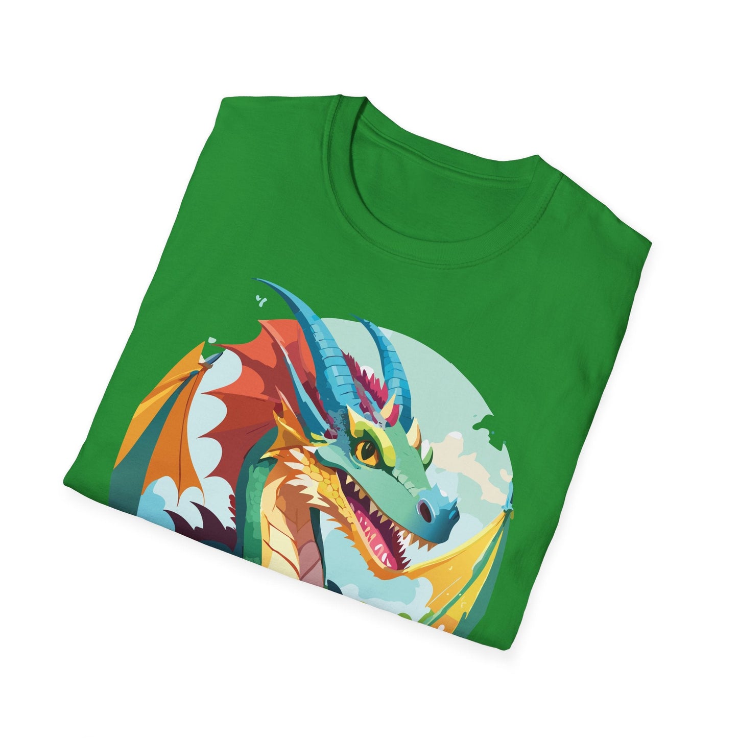 Unisex Dragon Graphic Tee By Gildan Softstyle 64000 Short Sleeve Cotton Tee Art Design
