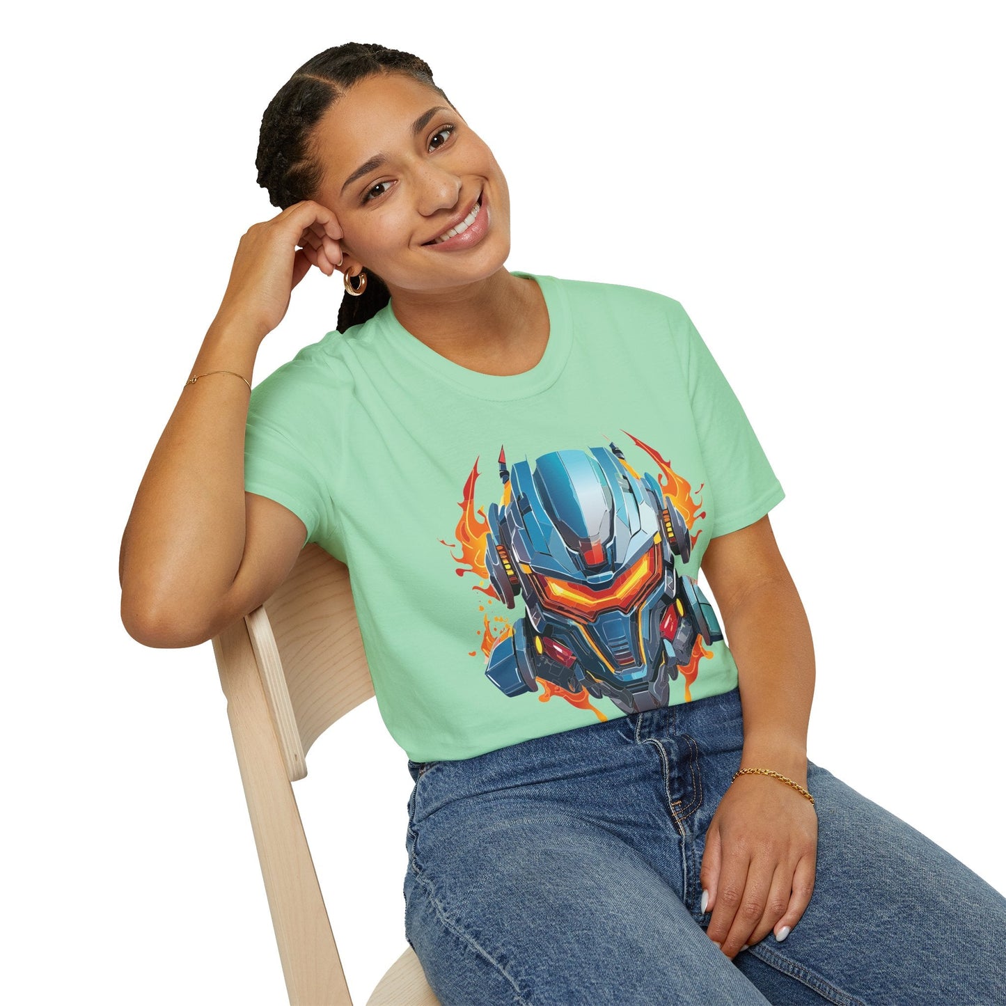 Cyborg Tee Unisex Robot Terminator Shirt Softstyle Gildan 64000 Short Sleeve Art Design