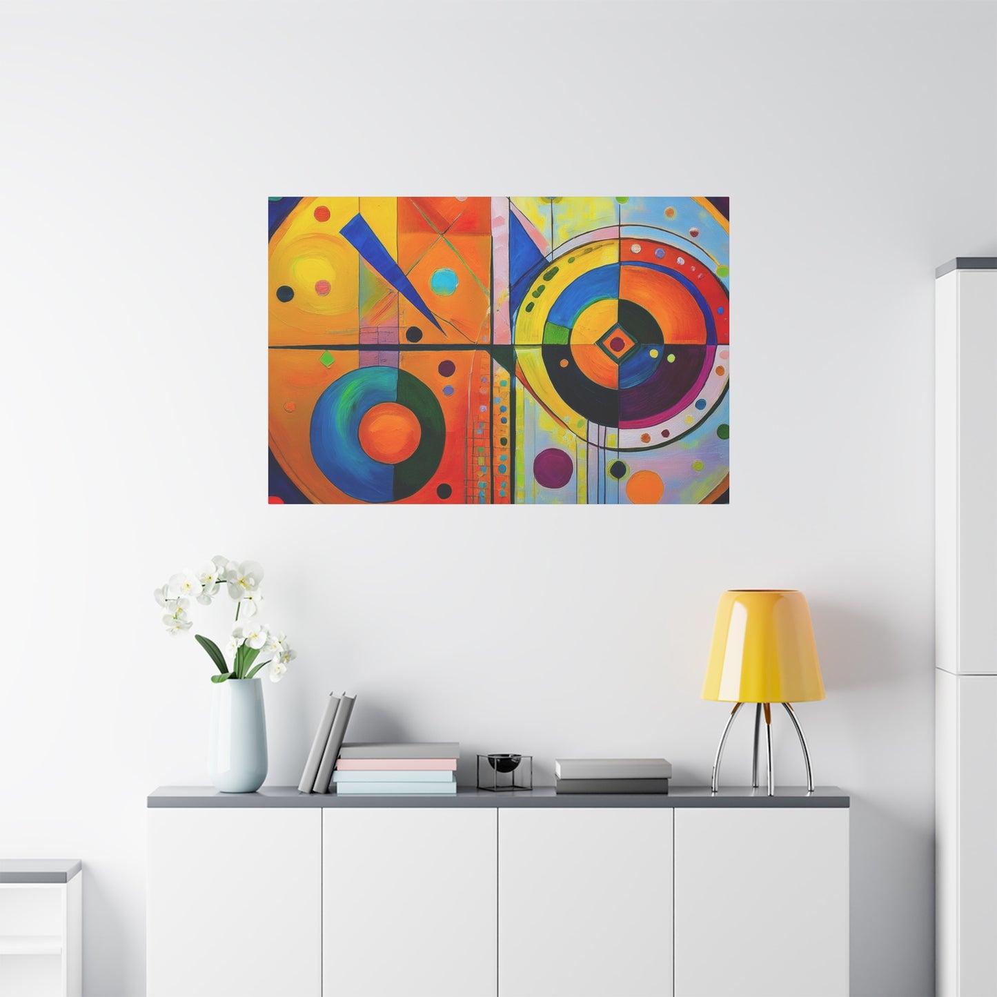Abstract Oil Painting Print Canvas 24x16, 30x20, 36x24, 48x32, 60x40 Bright Latex Inks, Pine-Wood Inner Frame ABH-63