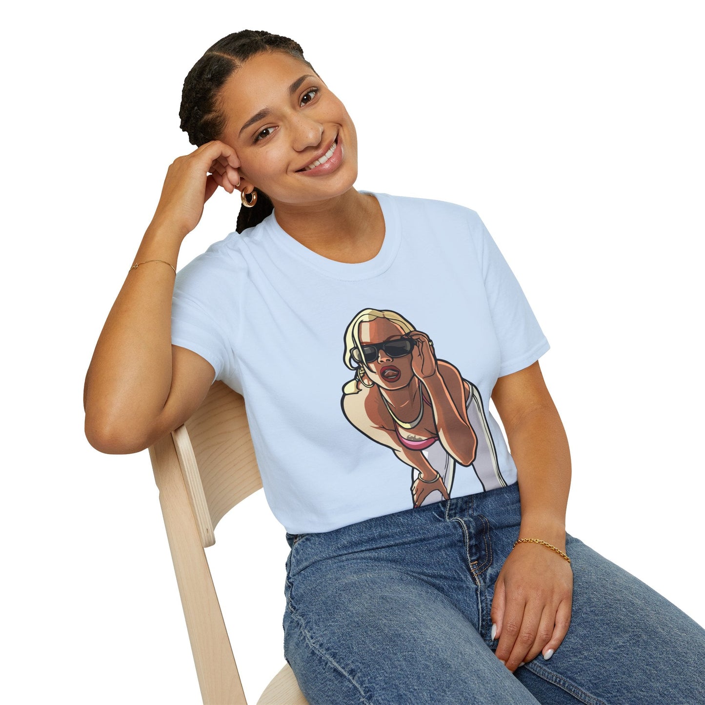 Cartoon Animation T Shirt Funny Tee Unisex Gildan Softstyle 64000 100 Percent Ring Spun Cotton