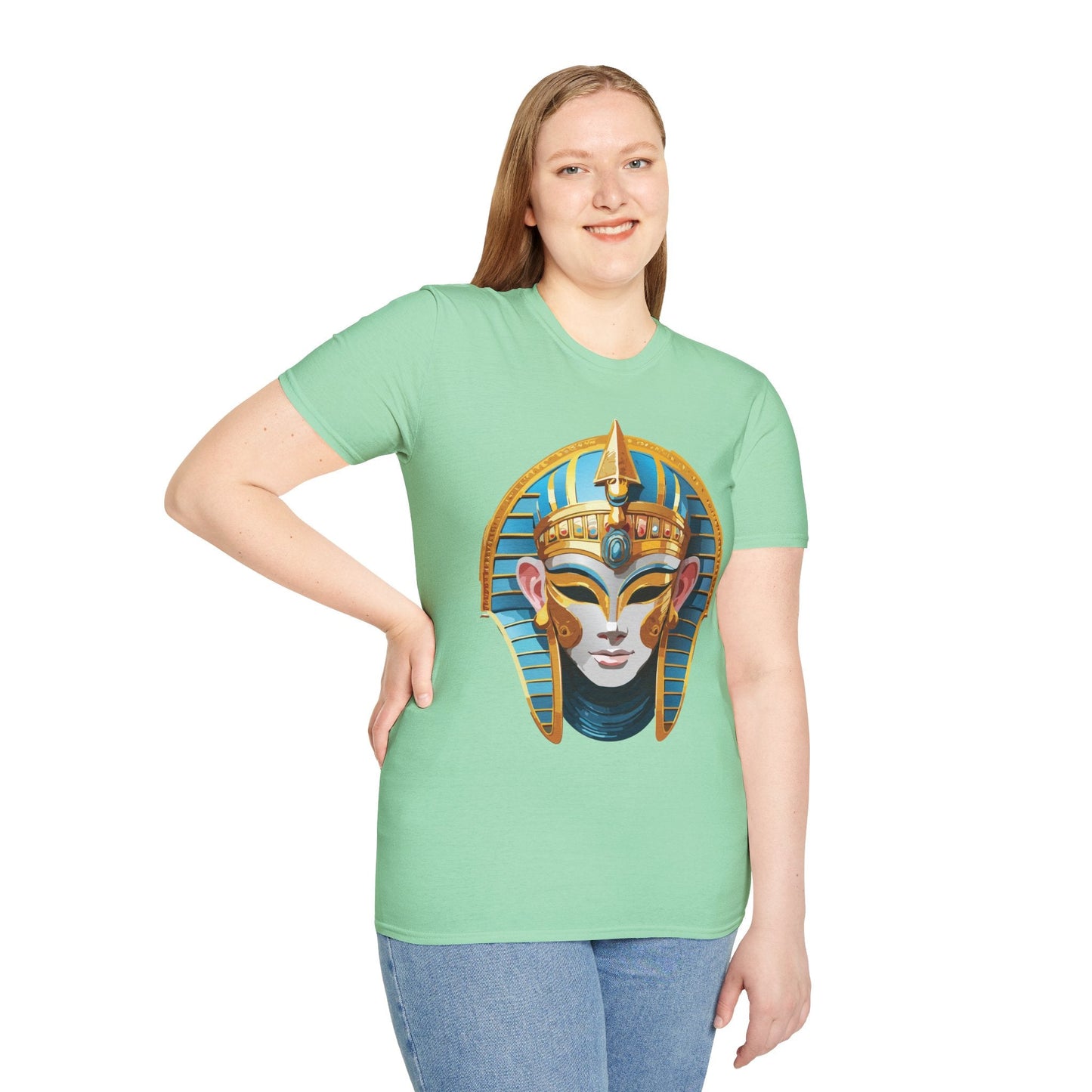Mask Design Tee Shirt For Unisex Comfort Gildan Softstyle 64000 Ring Spun Cotton