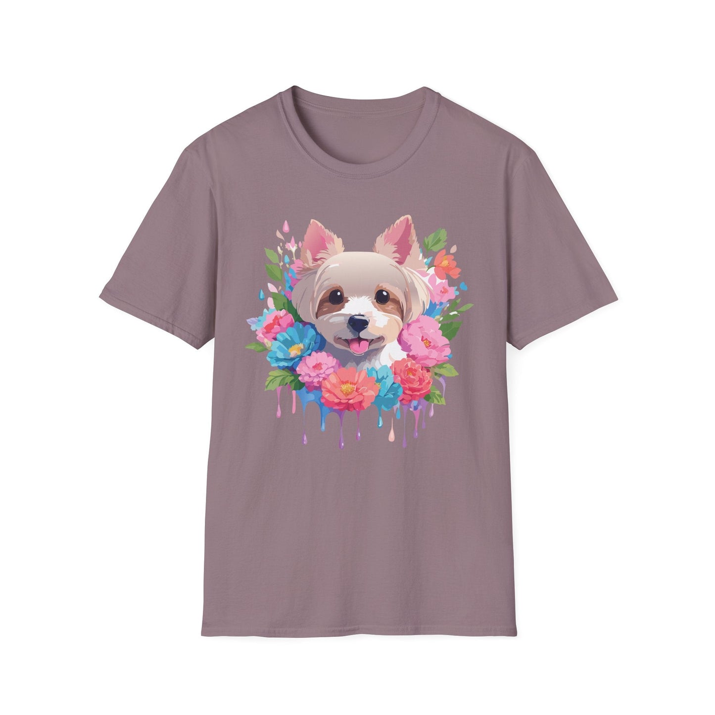 Unisex Gildan Softstyle Animal Print Dog Shirt Tee 100 Percent Cotton