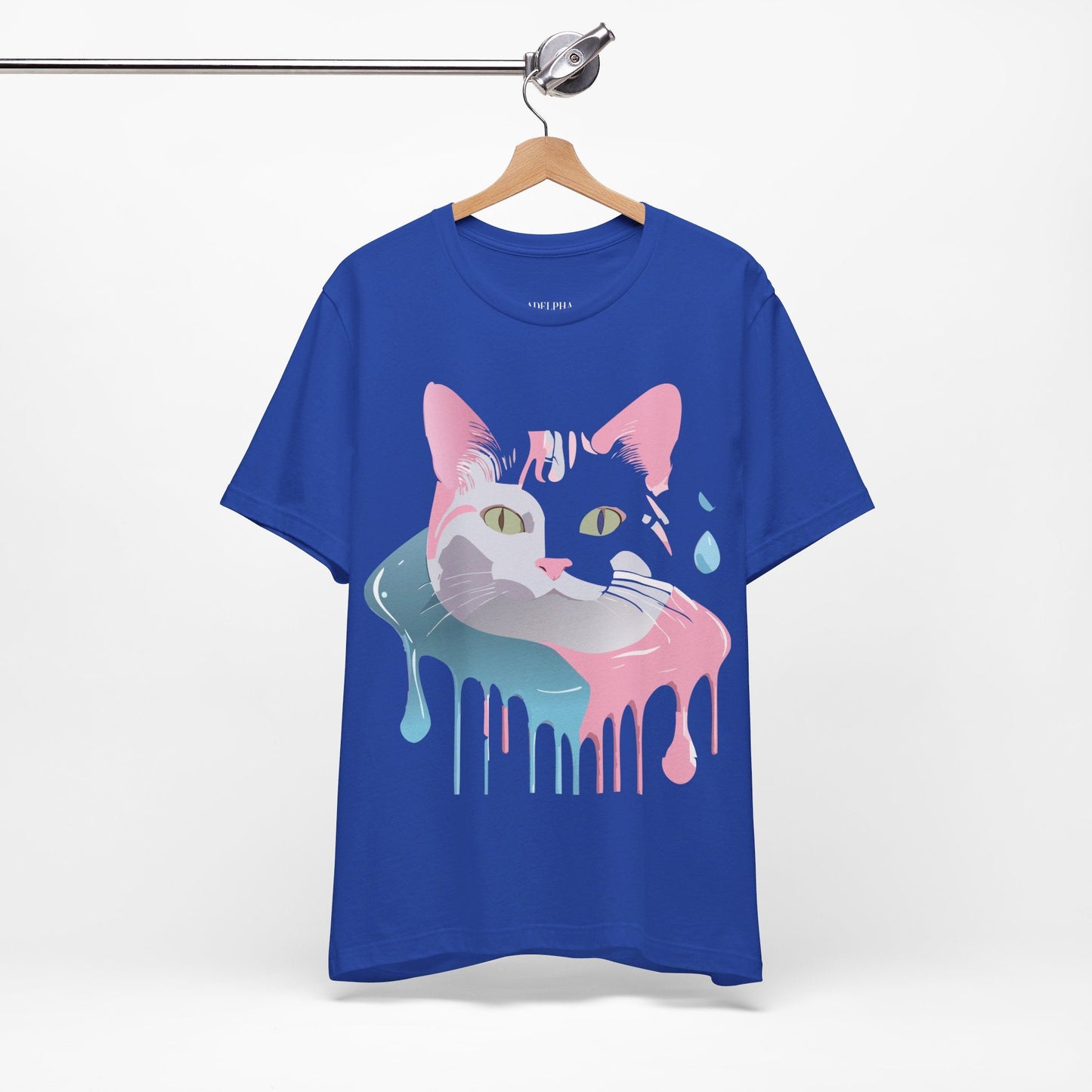 Cat Graphic Tee Unisex Short Sleeve T Shirt Adelpha Vintage Inspired Design