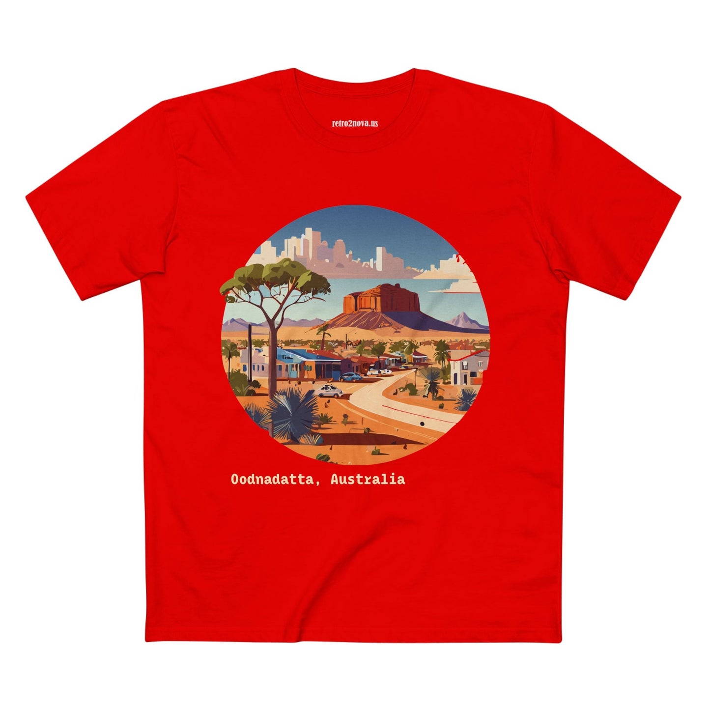 Travel Shirt Australia Original Art Design Unisex Premium Cotton Staple Tee By Retro2Nova