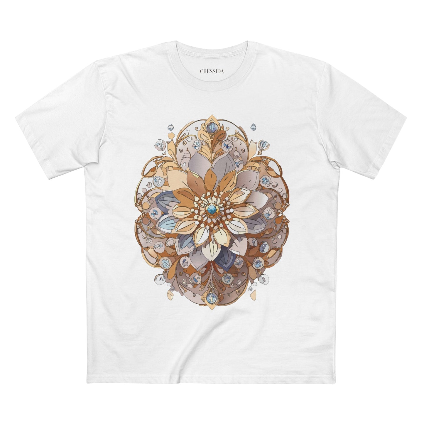 Floral Graphic T-Shirt Unisex 100 Cotton Art Design with Antique Flowers Tee 10