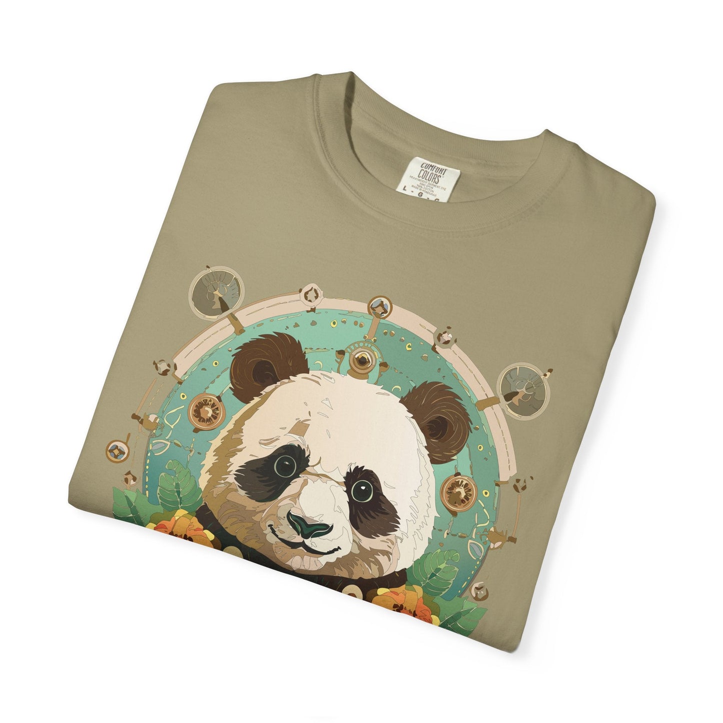 Panda Portrait Graphic T-Shirt Unisex Cotton Floral Animal Art Tee p3