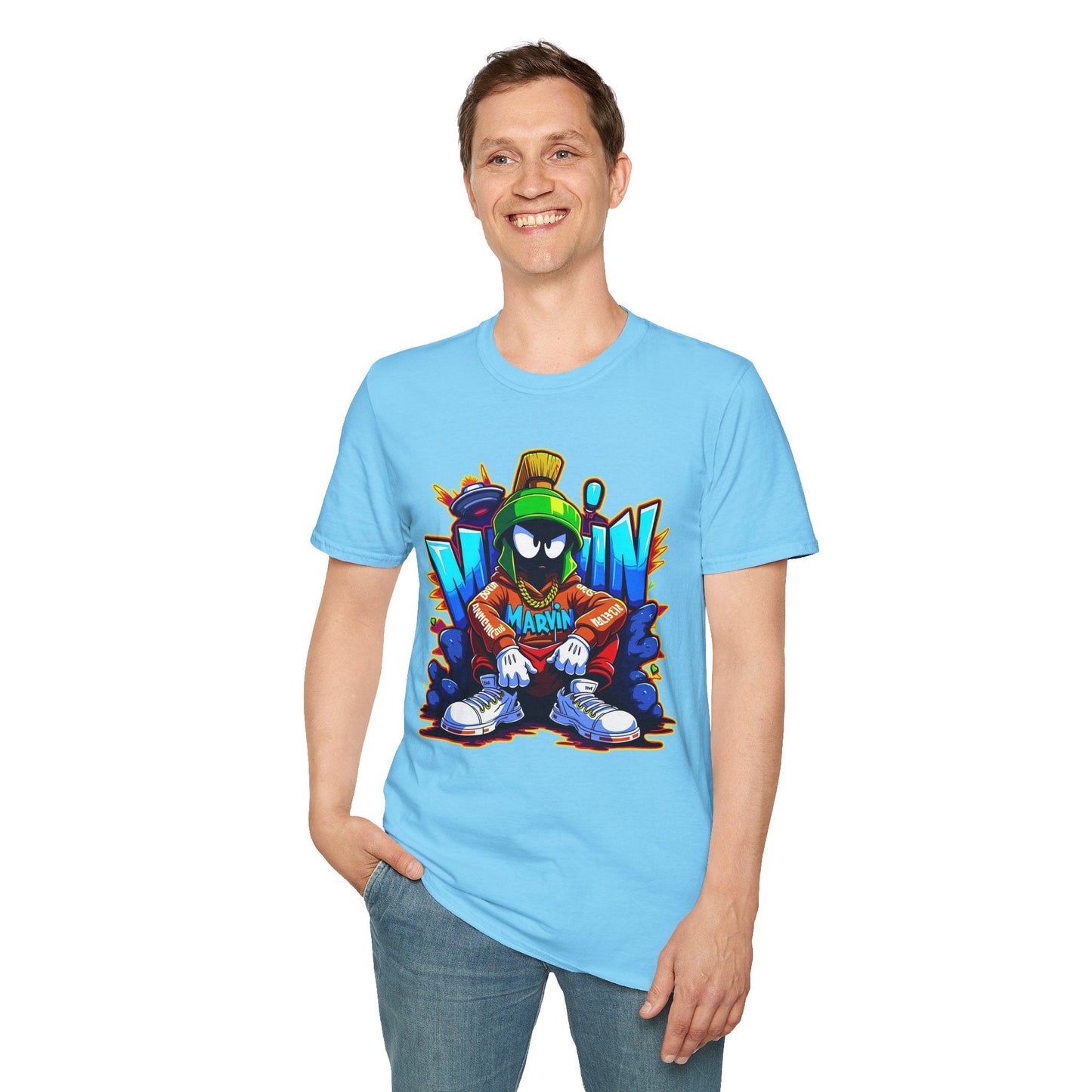 Unisex Cartoon T Shirt With Funny Animals Animation Graphic Gildan Softstyle 64000