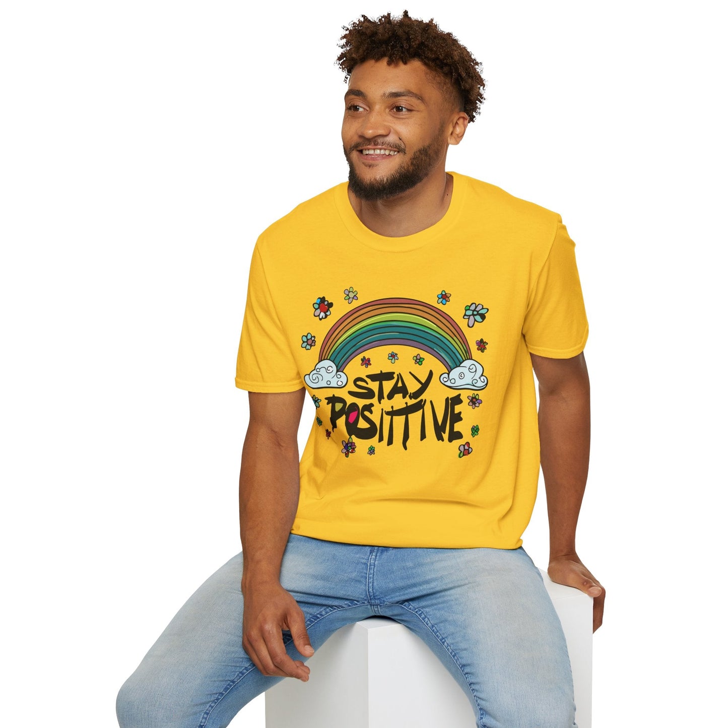 Positive Slogan T Shirt Unisex Softstyle Tee With Positive Words And Good Quotes Gildan 64000