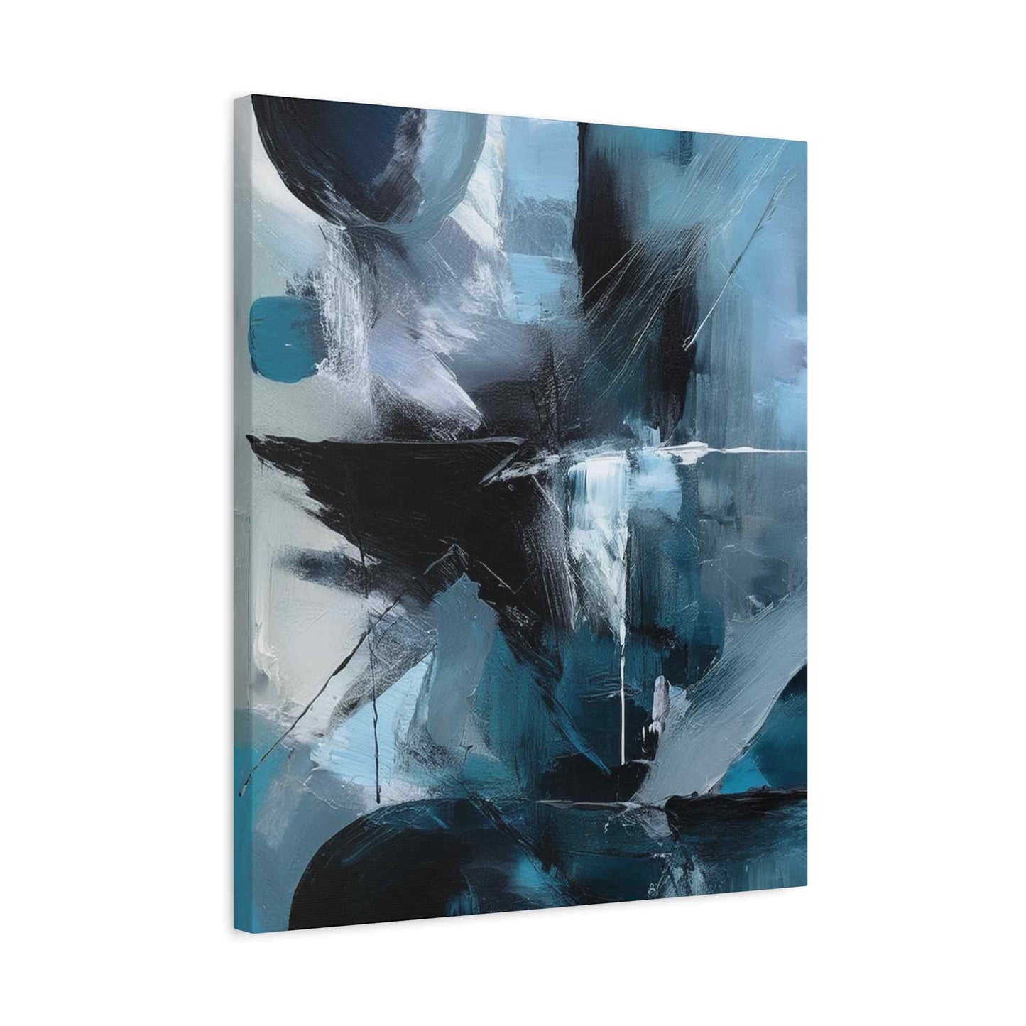 Blue Abstract Painting Print Canvas 20x24,20x30,24x30, 24x32,24x36,30x40, 32x48,36x48,40x60 Pine-Wood Inner Frame ABS-29