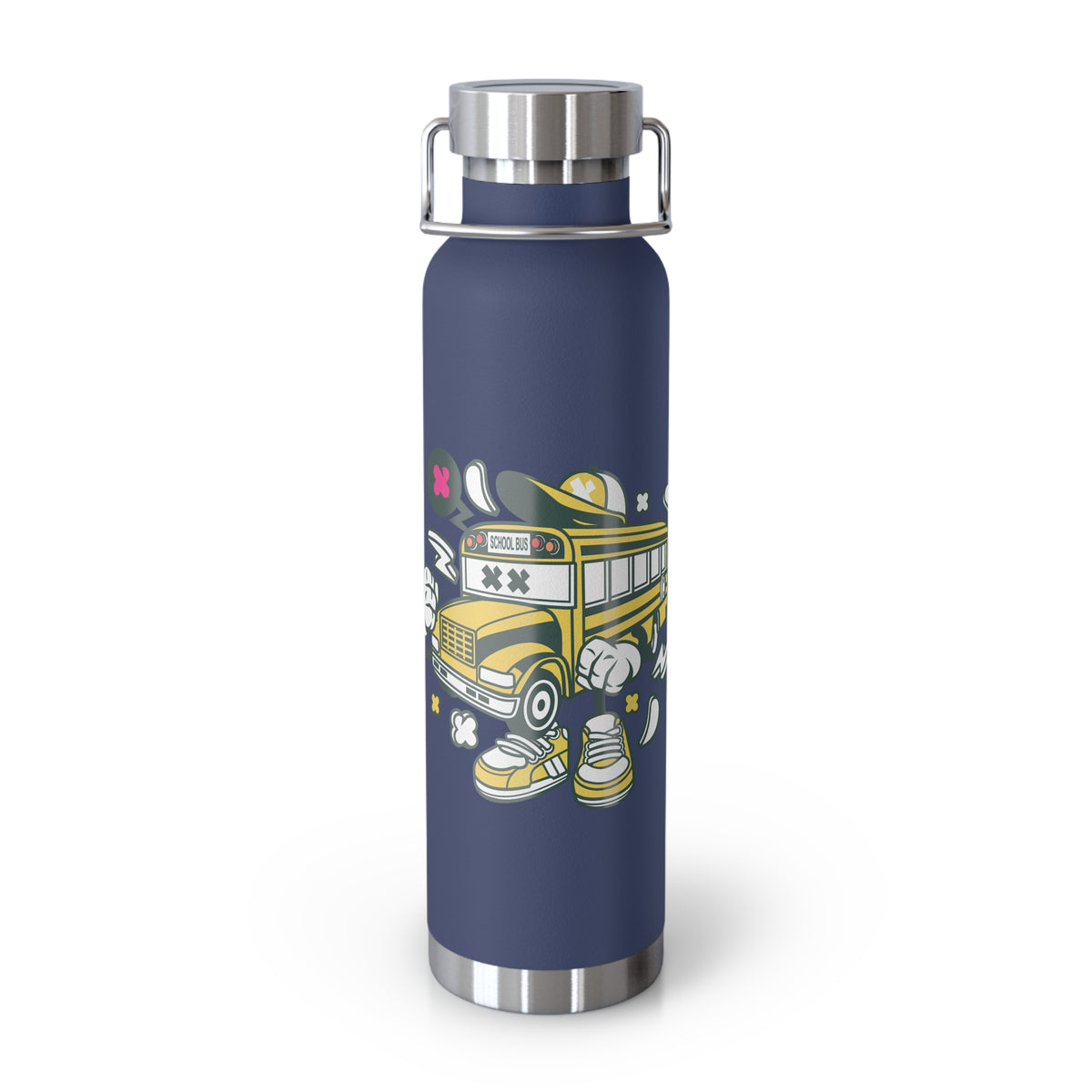 22oz Copper Insulated Water Bottle with Cartoon Design - CV34