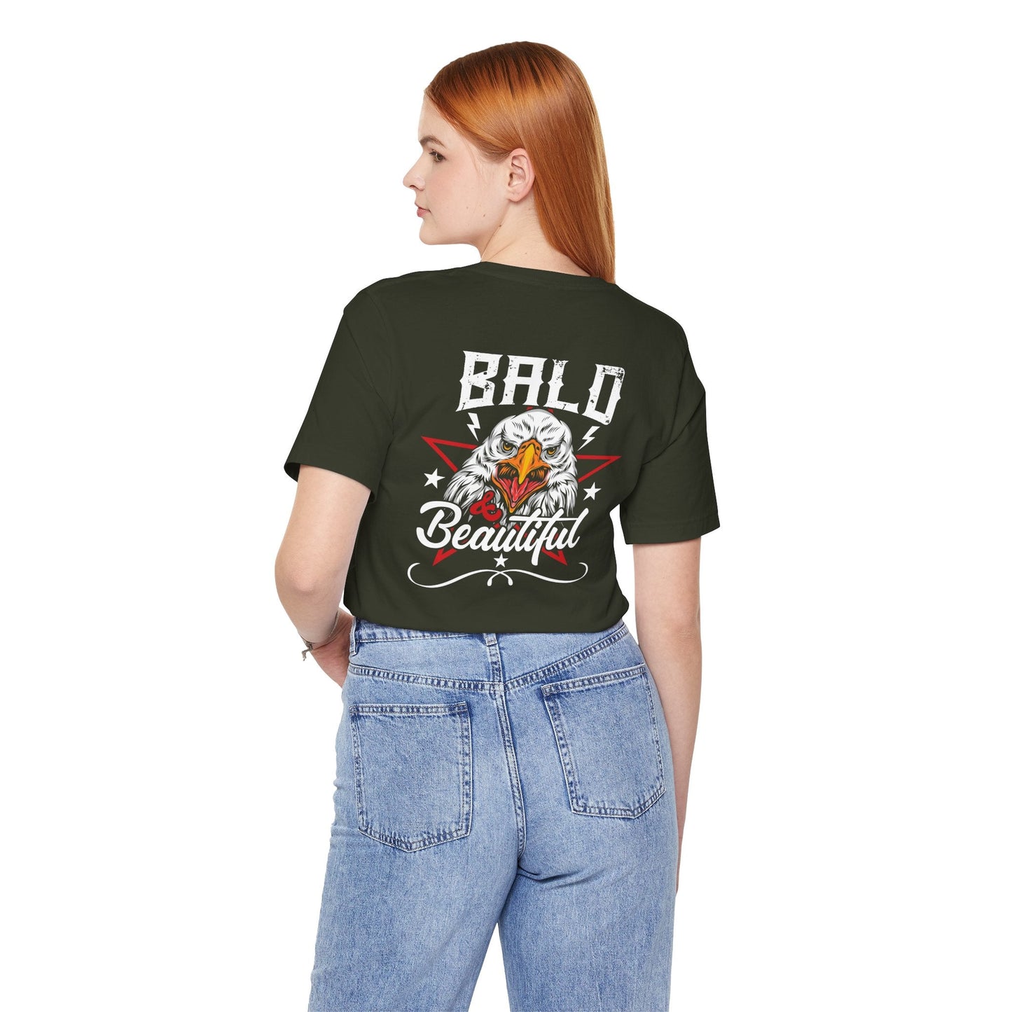 Bald Eagle Graphic Illustration Unisex Cotton Tee a3