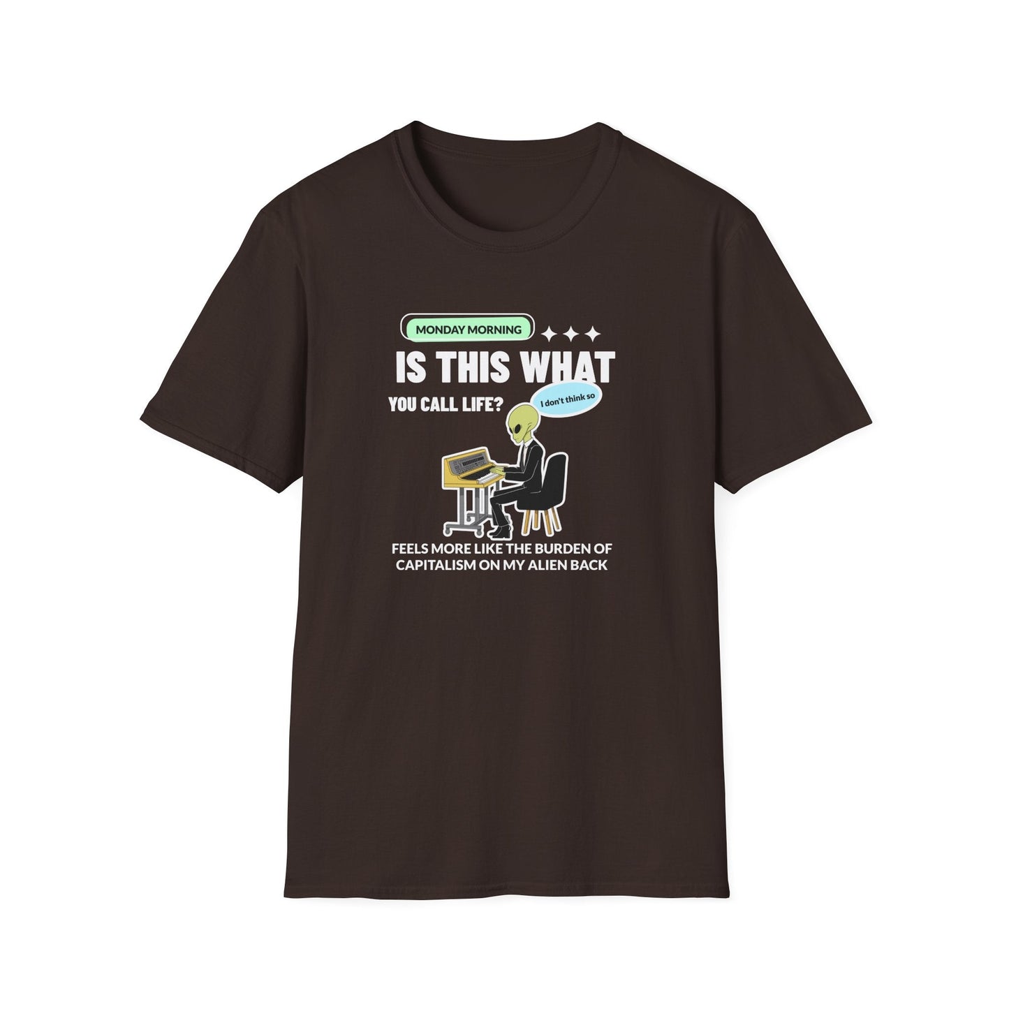 Alien Office Worker T-Shirt Unisex Cotton