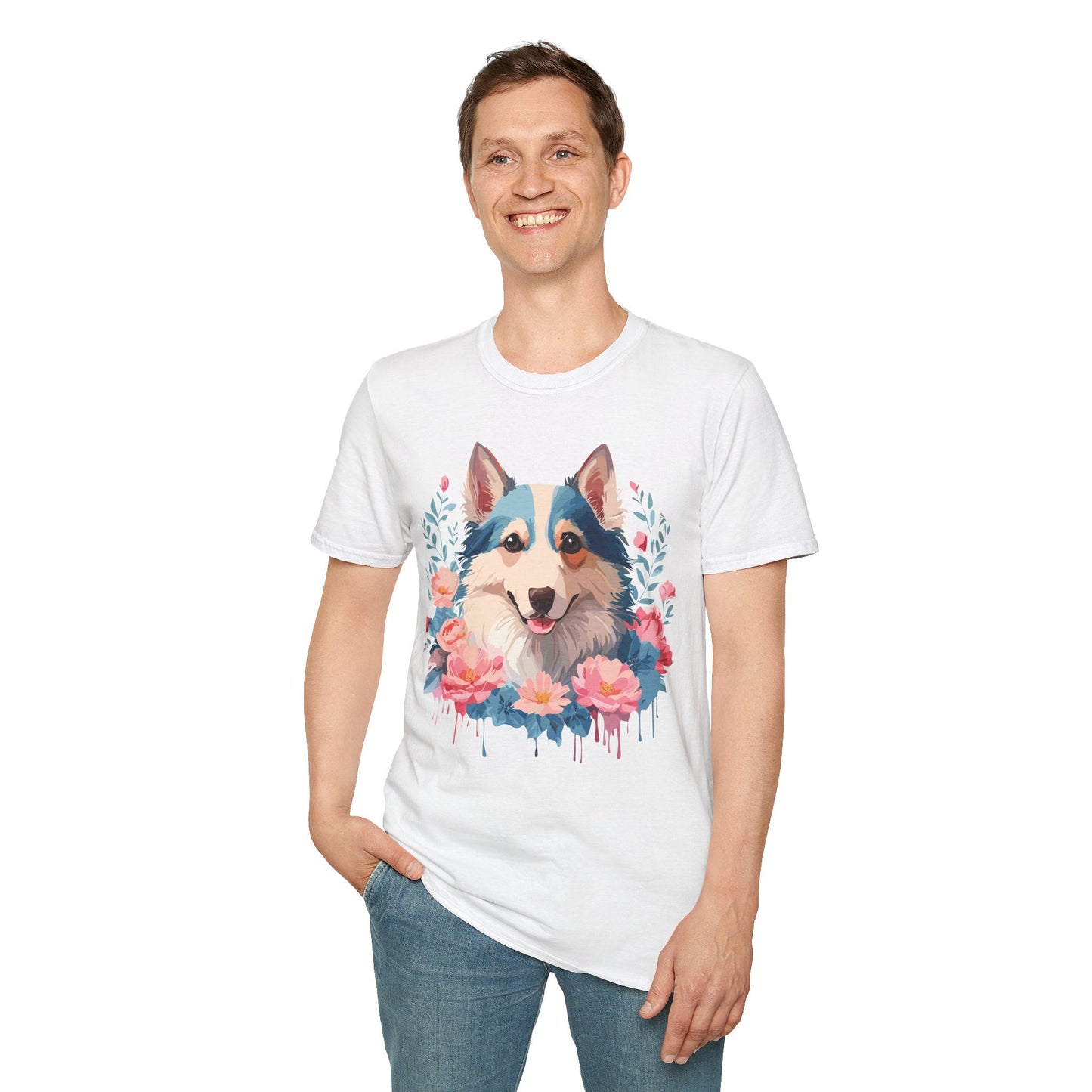 Dog Shirt Unisex Animal Tee Softstyle Cotton Lightweight Breathable