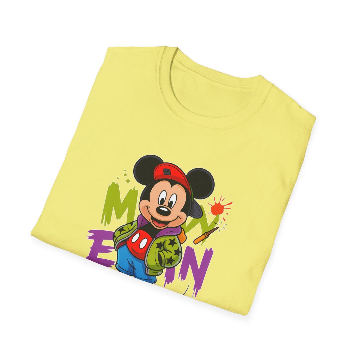 Unisex Cartoon T Shirt With Animals Animation Tee Premium Softstyle Gildan 64000