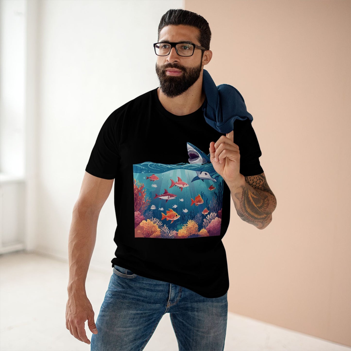 Ocean Pacific OP 8 Unisex Premium Cotton Tee With Original Art Design By Retro2Nova