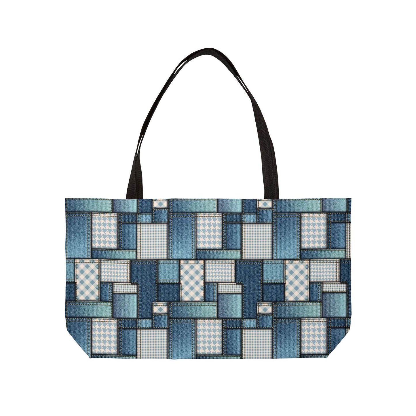 Denim Color Imitation Print Unisex  Yoga Bag  Spun Polyester 24x13 Canvas Gym Bag 14