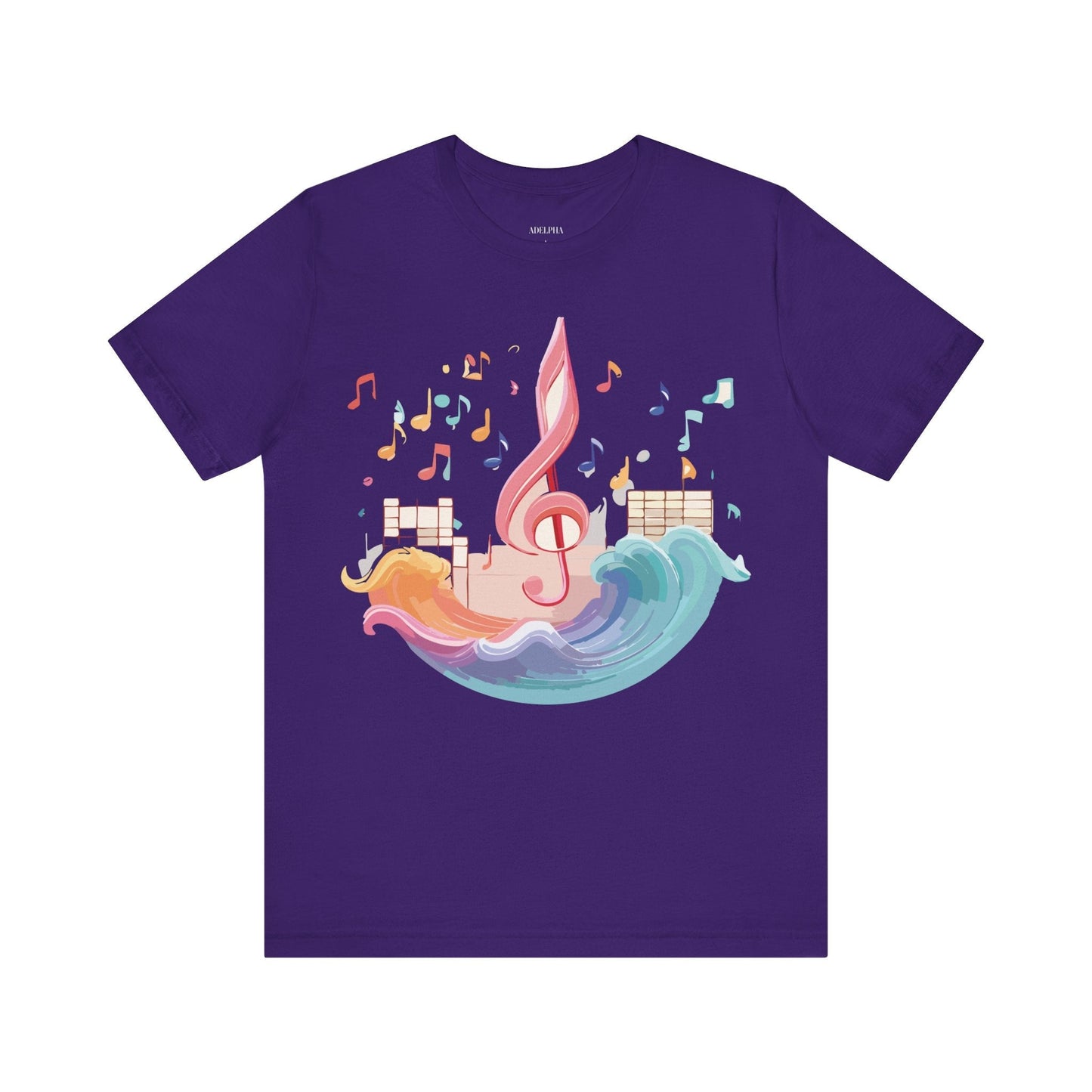 Adelpha Music Graphic T Shirt Unisex Short Sleeve Tee Vintage Inspired Art Design Premium