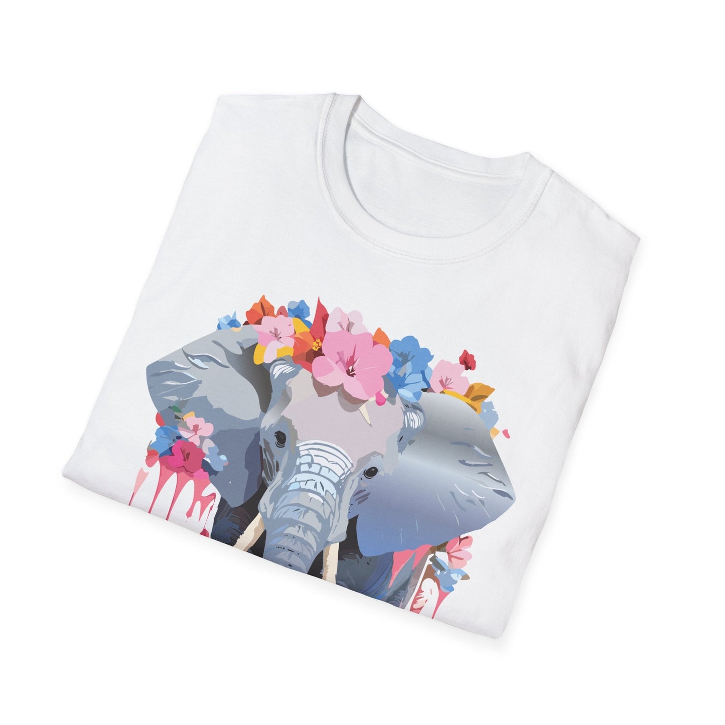 Elephant Graphic T Shirt Unisex Animals Tee Softstyle 64000 Gildan Comfort Breathable