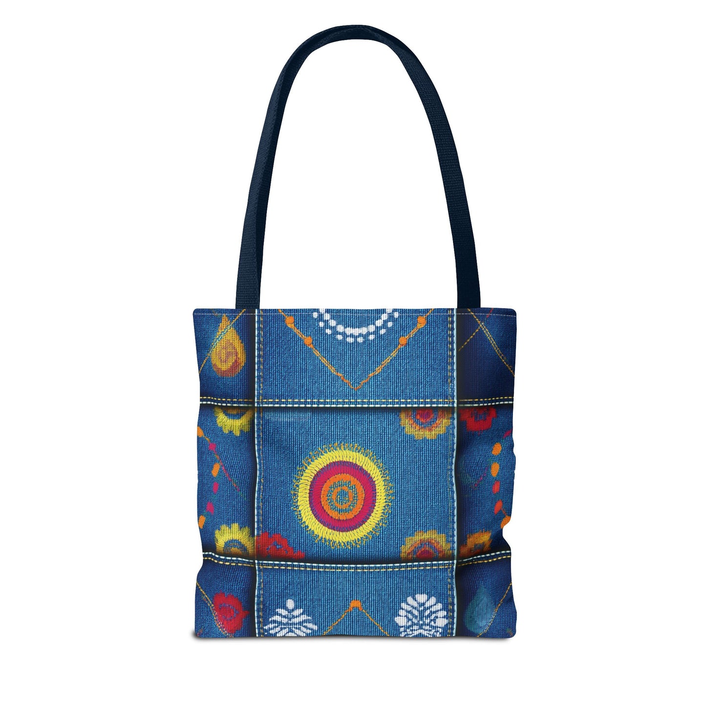 Diwali Graphic Denim Fabric Imitation Print Unisex Canvas Bag Poly Spun 3 Sizes Tote Bag 205-17
