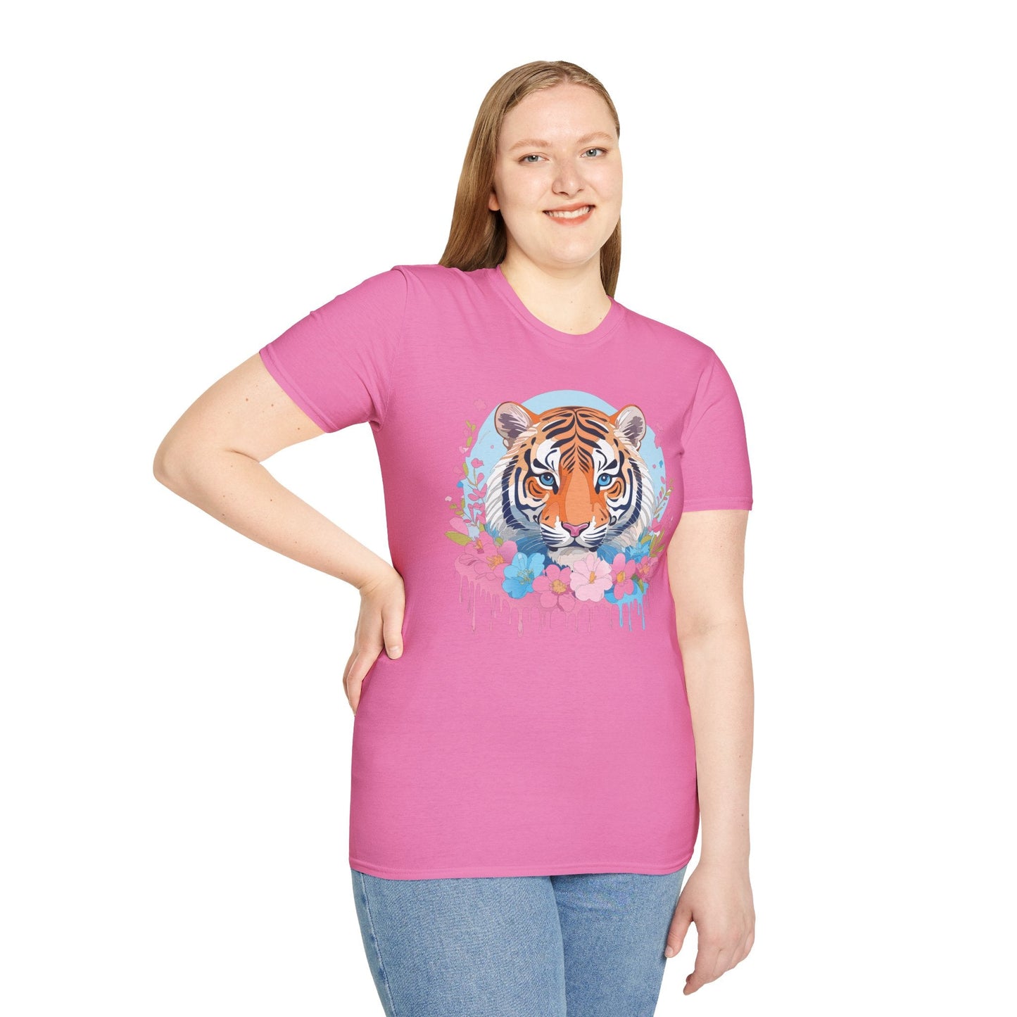 Tiger Shirt Unisex Softstyle T Shirt Gildan 64000 Animal Tee