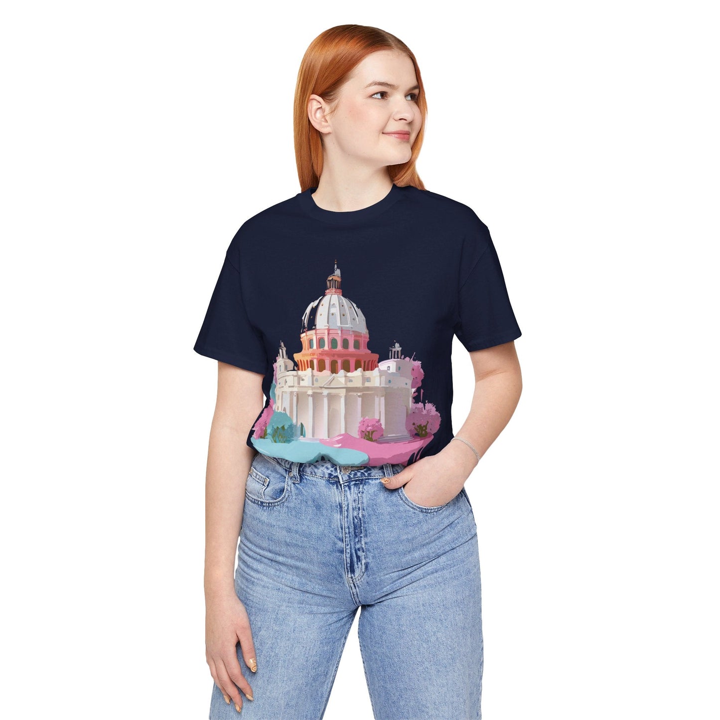 Unisex Graphic Tee With Rome Artwork By Adelpha Vintage Inspired Short Sleeve Shirt