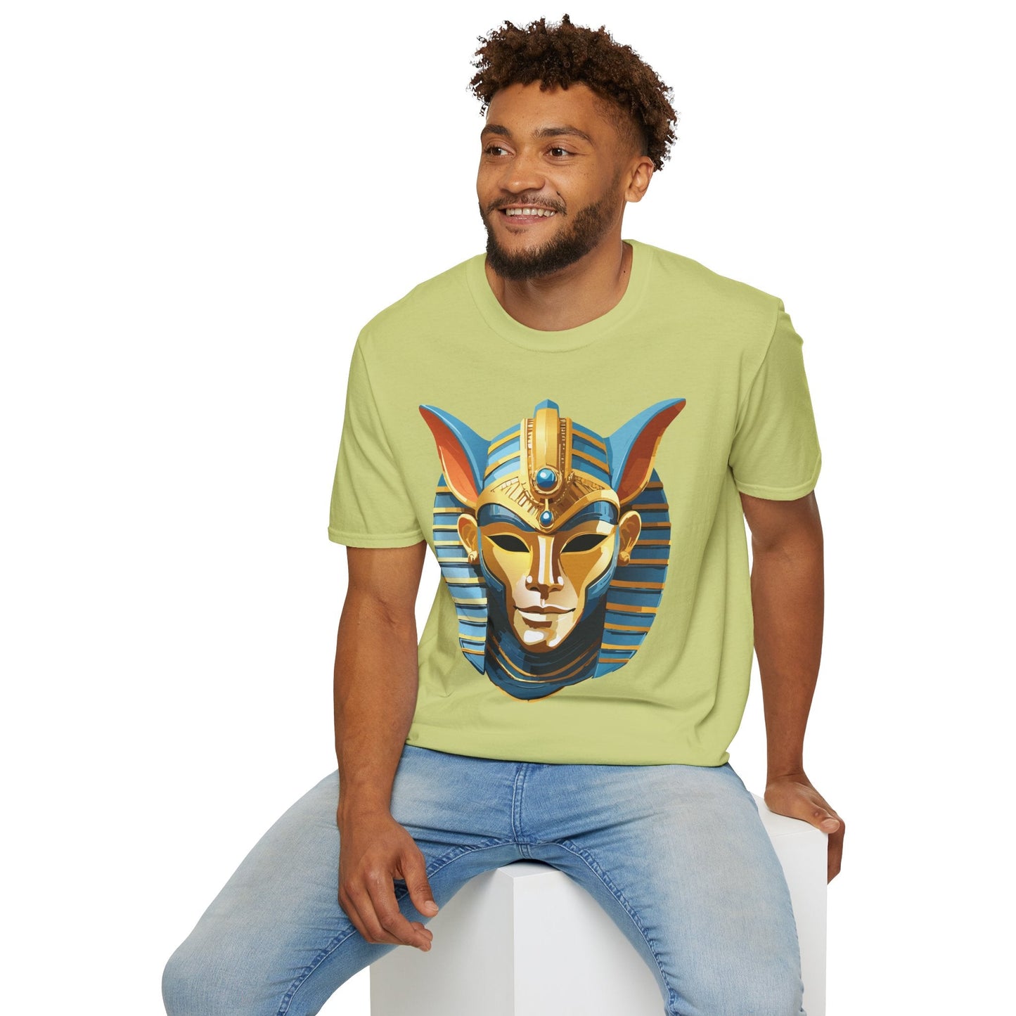 Mask Tee Shirt Unisex Softstyle Cotton Tee With Masquerade Art Design Gildan Softstyle
