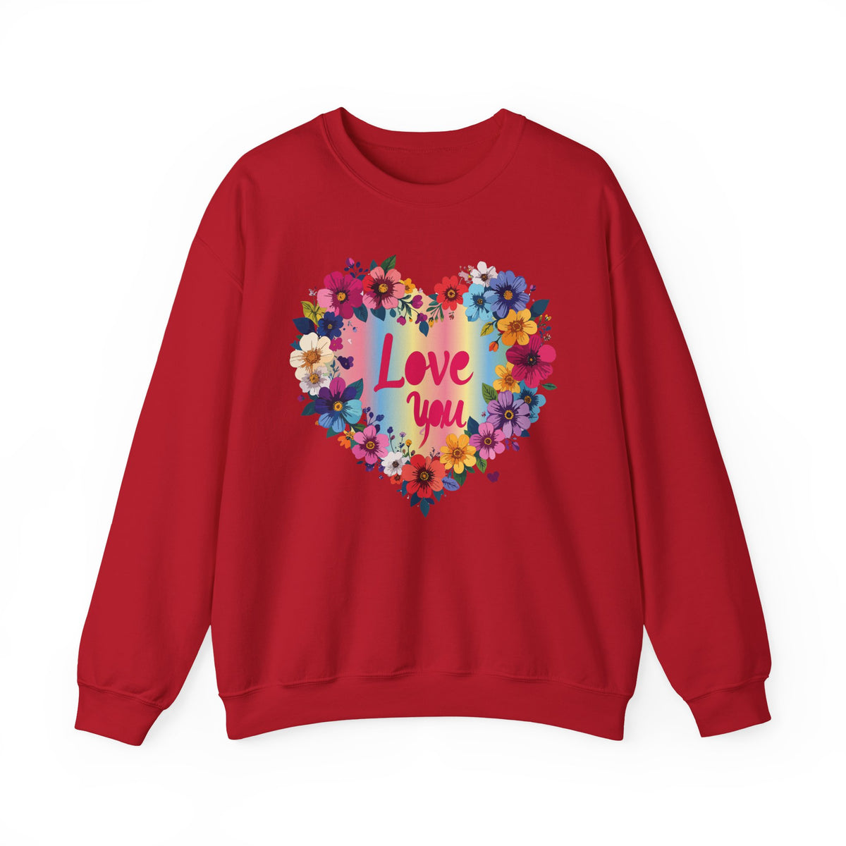Floral Love You Heart Sweatshirt, Floral Heart Sweatshirt, Floral Love Sweatshirt, Valentine's Day Sweatshirt, Floral Sweatshirt 111