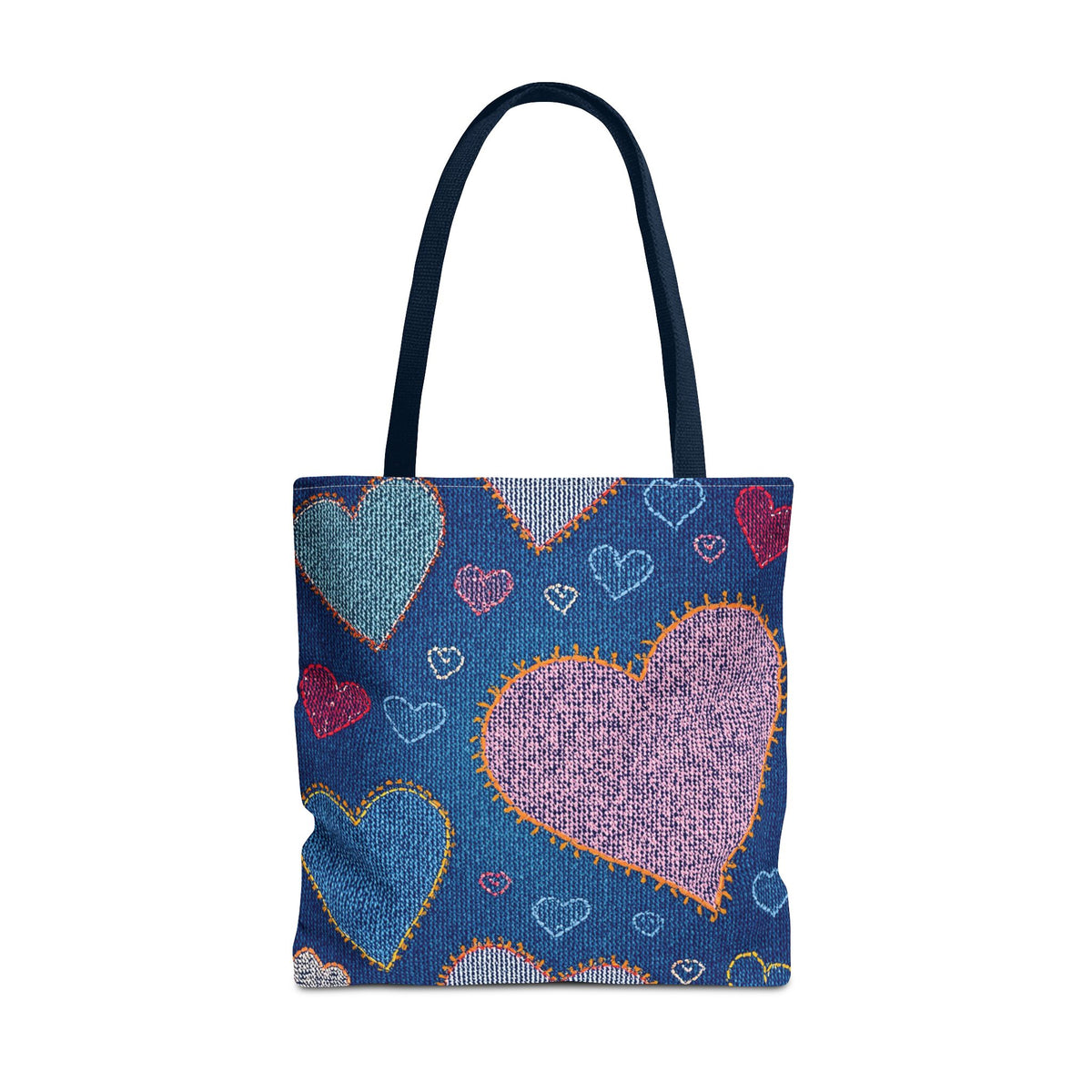 Love Day Graphic Design Denim Fabric Imitation Print Unisex Canvas Bag POLY 3 Sizes Tote Bag 201-27