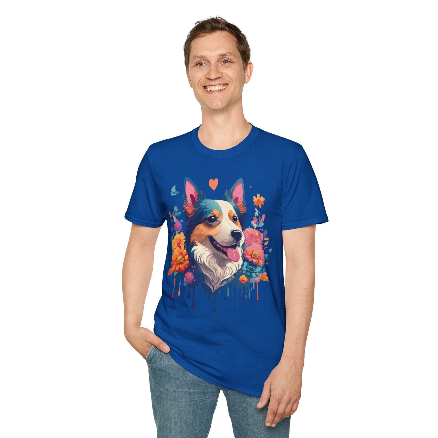 Animal Print Dog Shirt Unisex Softstyle Cotton Tee For Pet Lovers