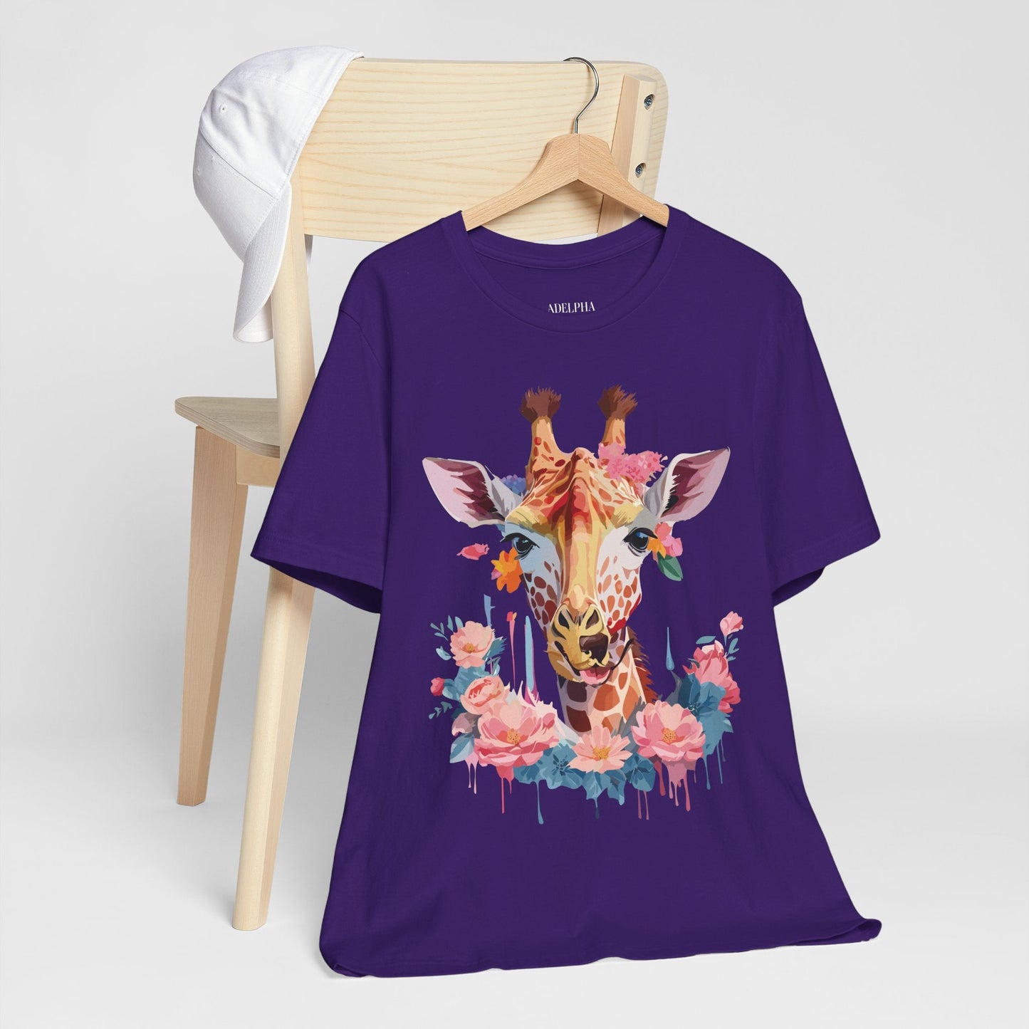 Giraffe Graphic Unisex 100 Cotton Vintage Animal Art T-Shirt 2