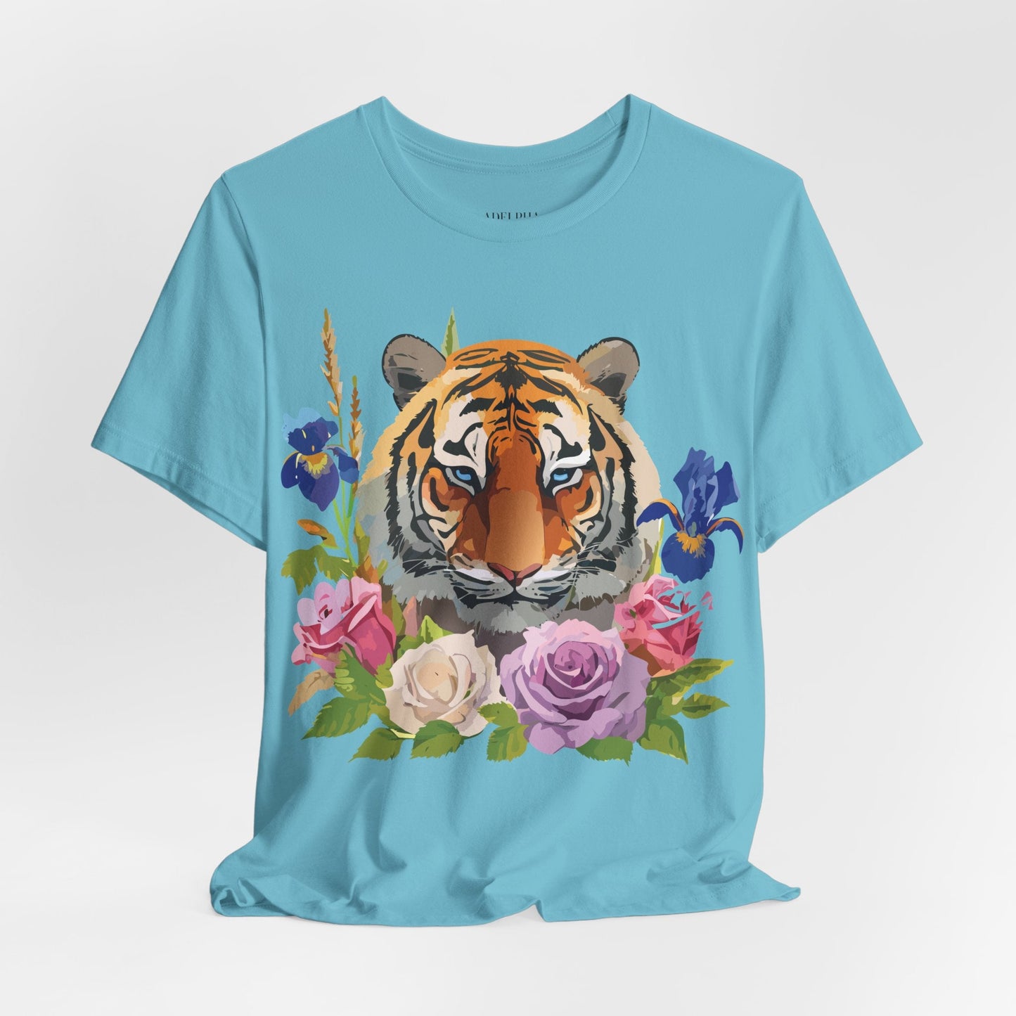 Tiger Graphic Tee Unisex Short Sleeve Tee With Vintage Inspired Artwork By Adelpha