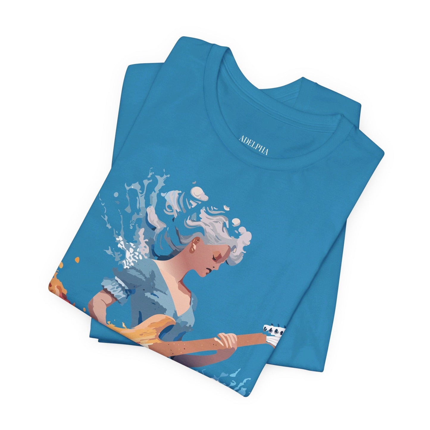 Music Graphic Unisex 100 Cotton Vintage Art with Musical Elements Tee 47