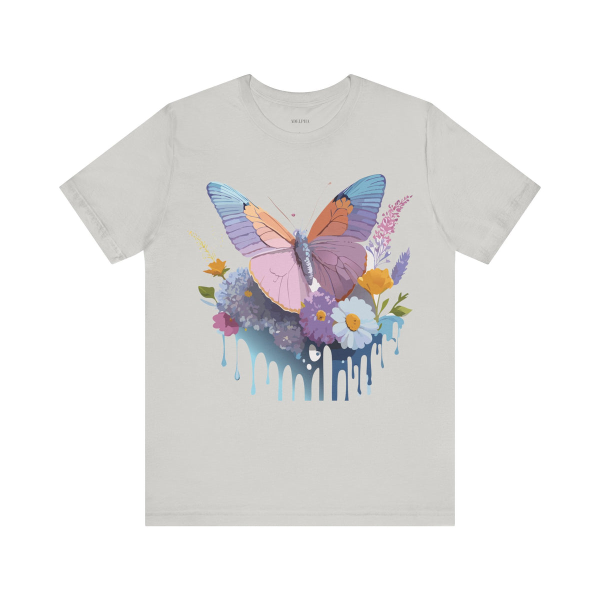 Butterfly Graphic Unisex Cotton Bella+Canvas Tee with Art Design n40