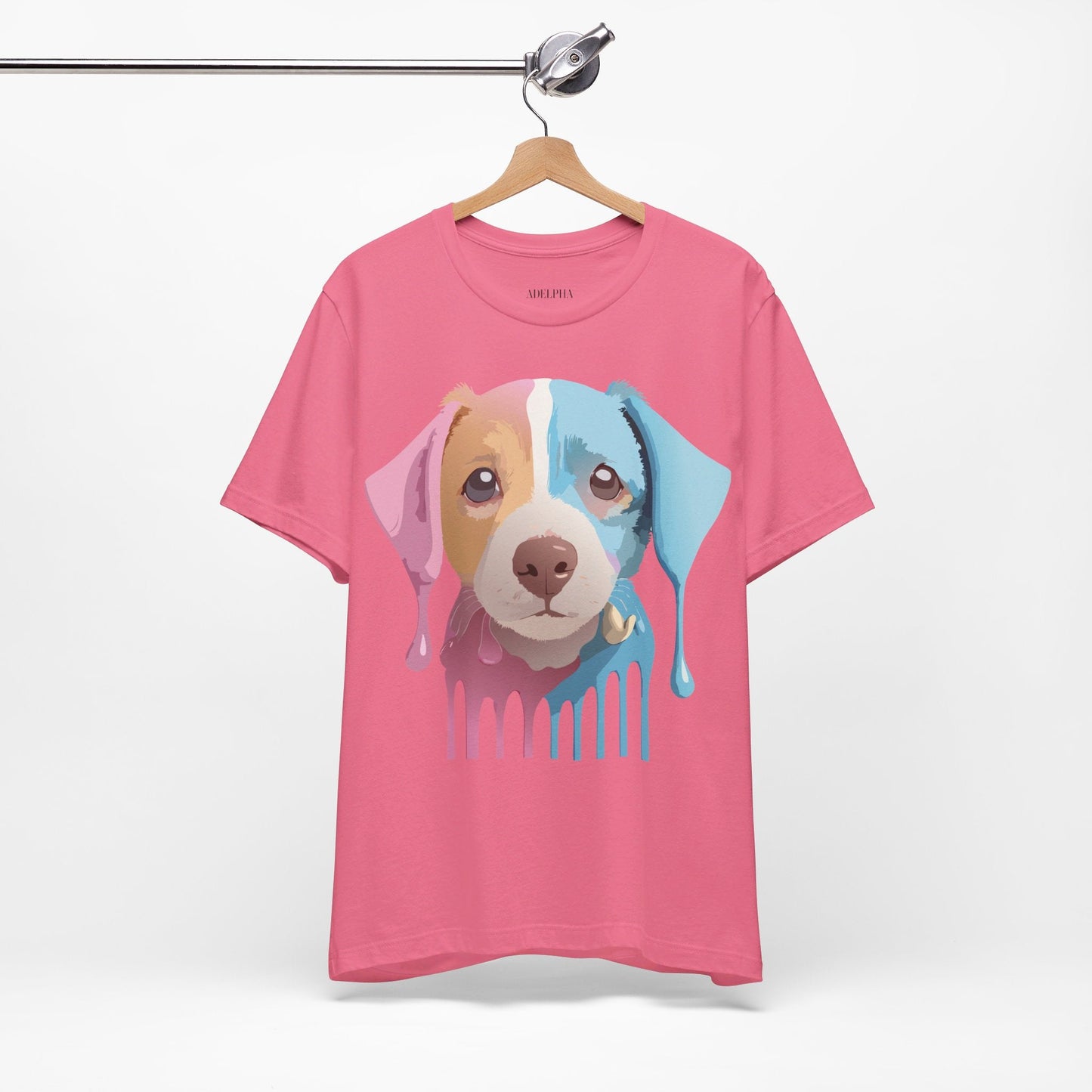 Unisex Dog Graphic Tee With Vintage Inspired Artwork By Adelpha Short Sleeve Casual Shirt