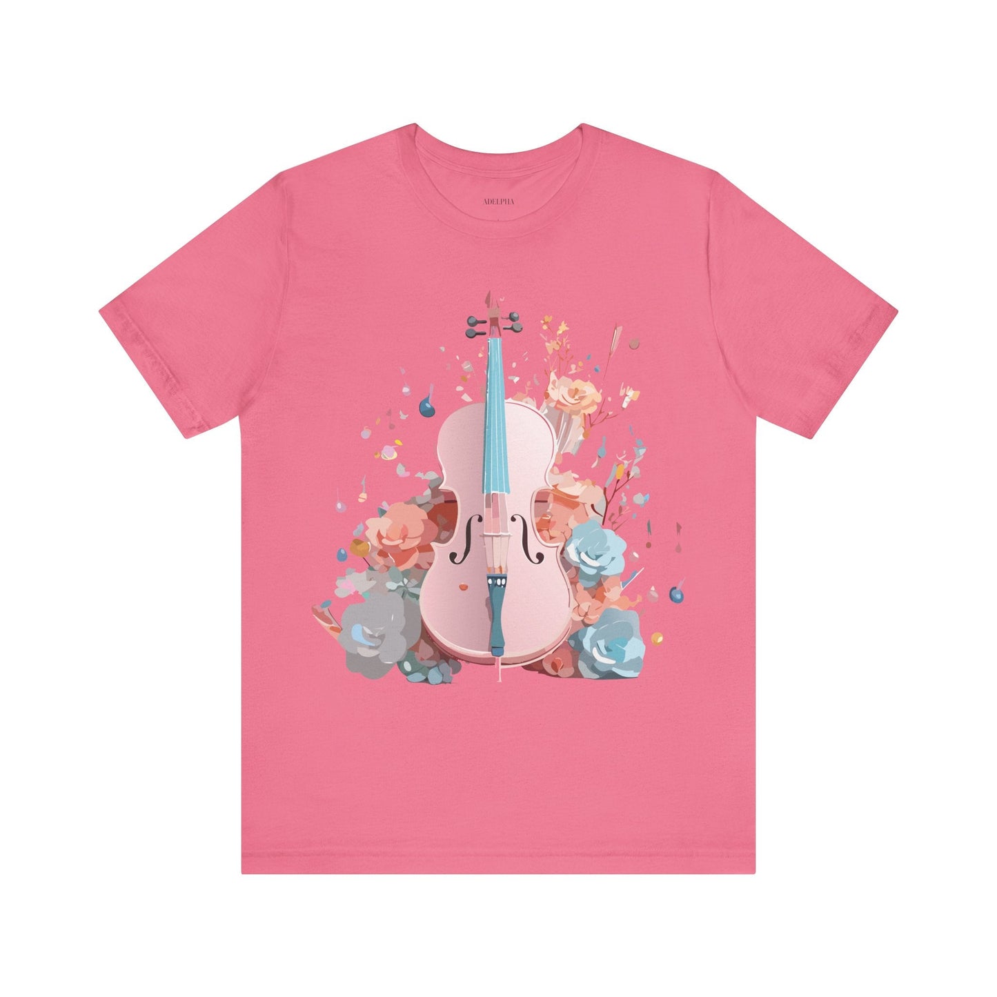 Music Graphic Unisex 100 Cotton Vintage Art with Musical Elements Tee 12