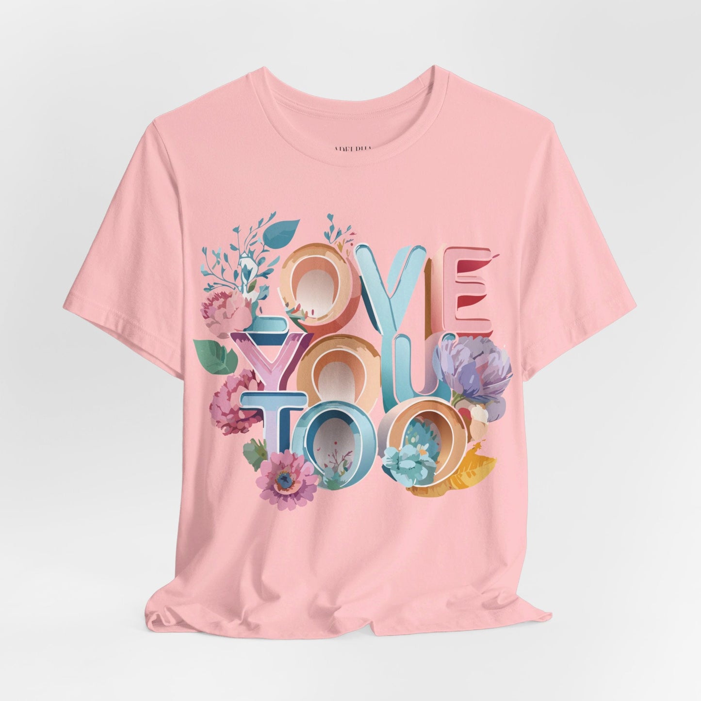 Valentine Day Graphic Unisex 100 Cotton Vintage Artwork with Love and Flower Design Tee 39