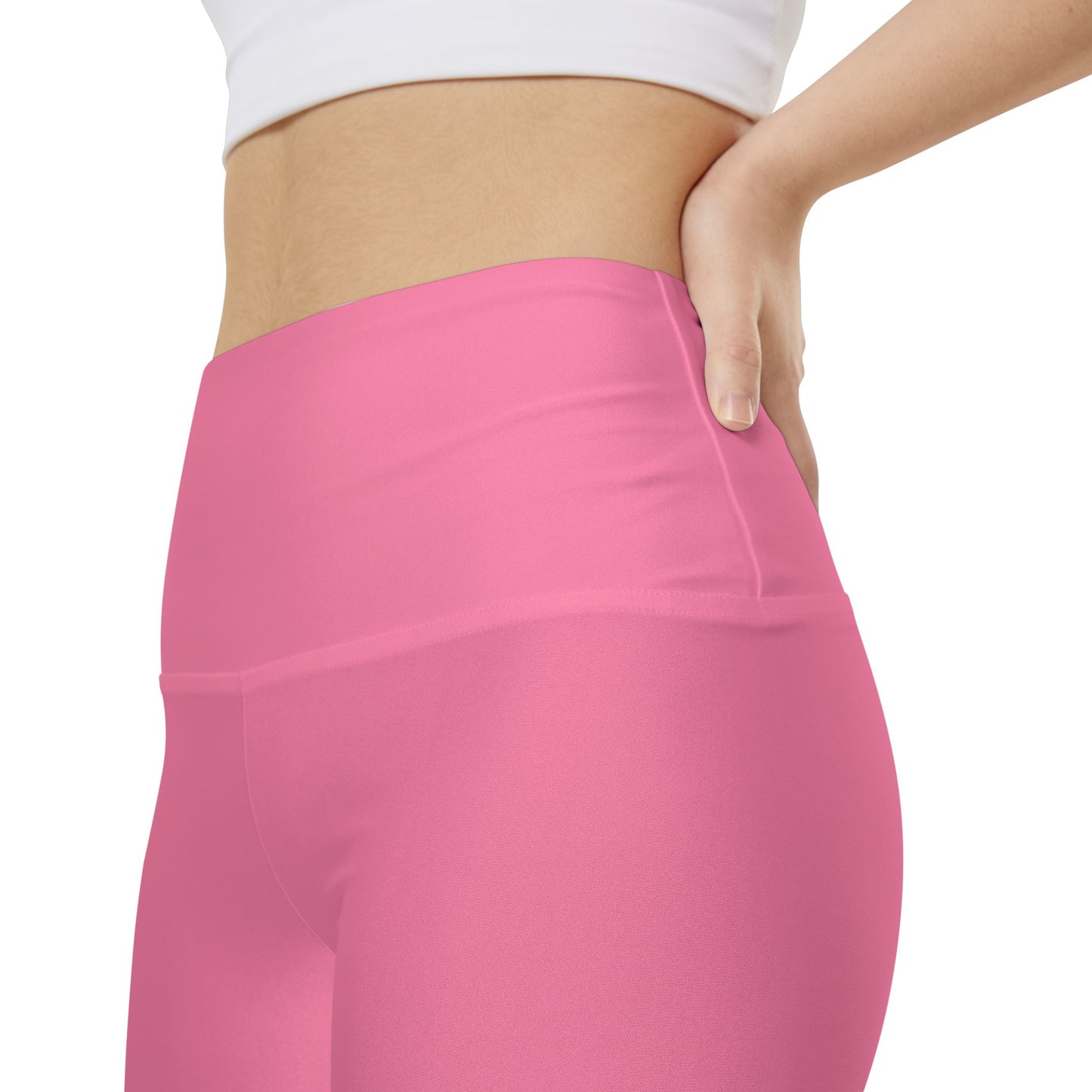 Bubblegum Tint Pink Women's Workout Shorts — Solid High-Waist Biker Shorts for Exercise & Everyday Wear