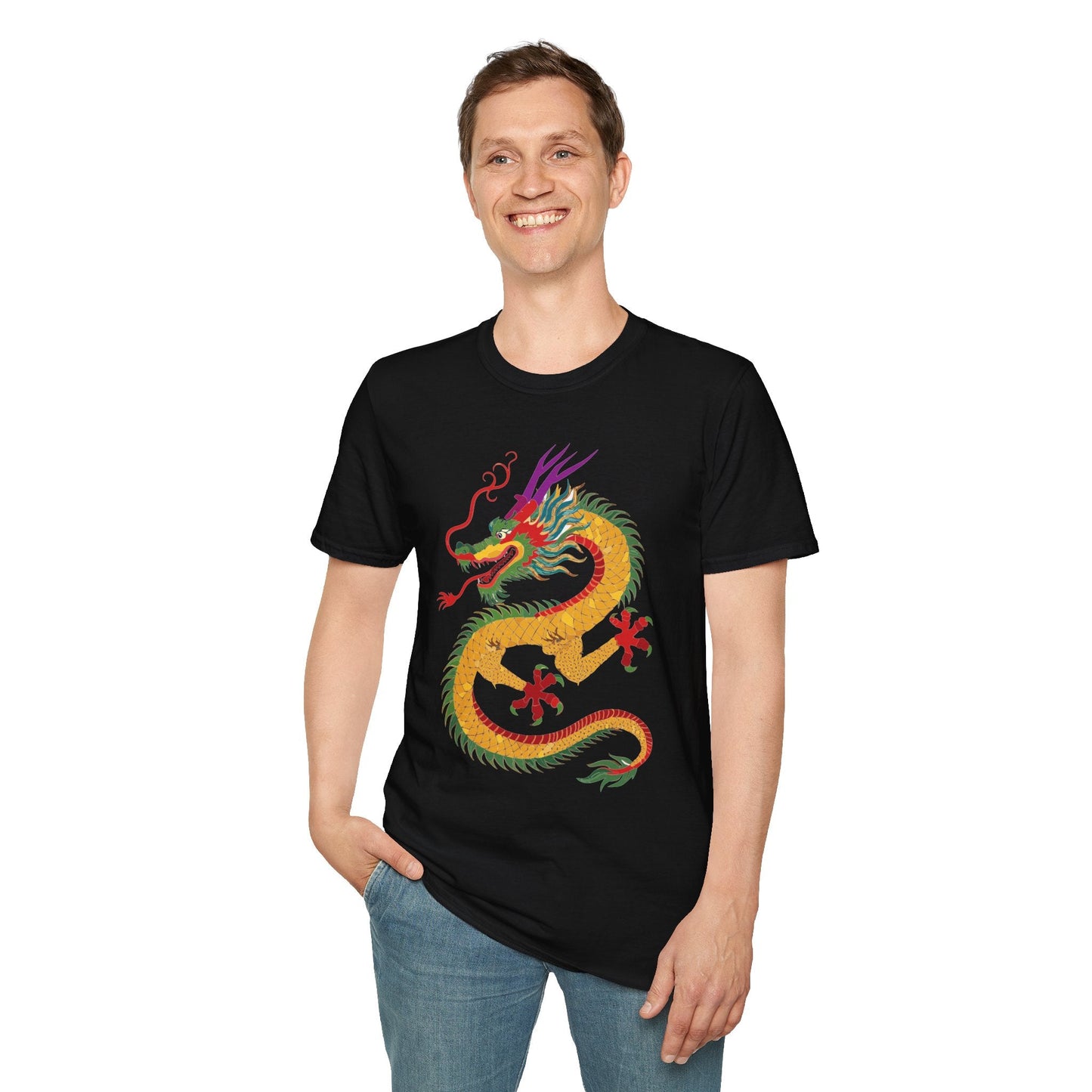 Dragon T Shirt Unisex Dragon Shirt Animal Design Softstyle Ring Spun Cotton Tee Comfort