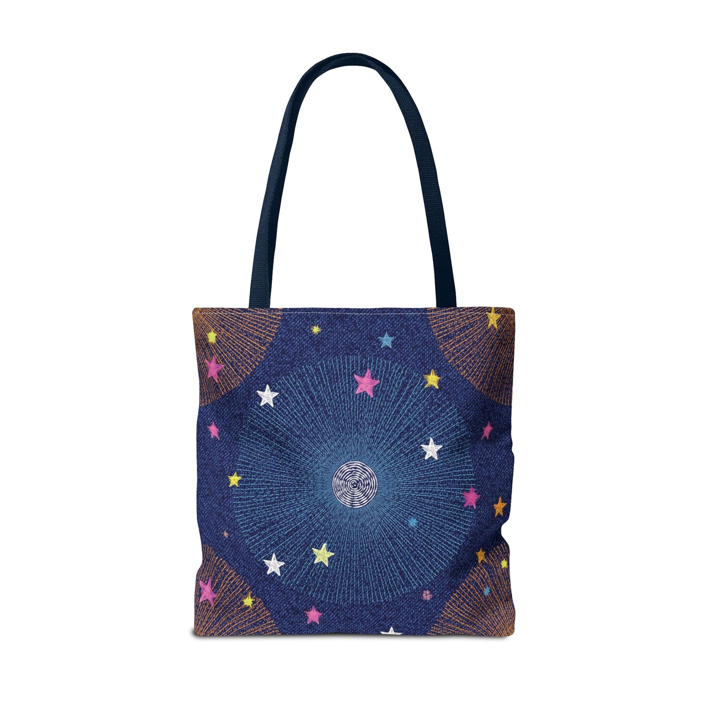 Denim Fabric Imitation Print Unisex Canvas Bag Poly Spun 3 Sizes Tote Bag 183-8