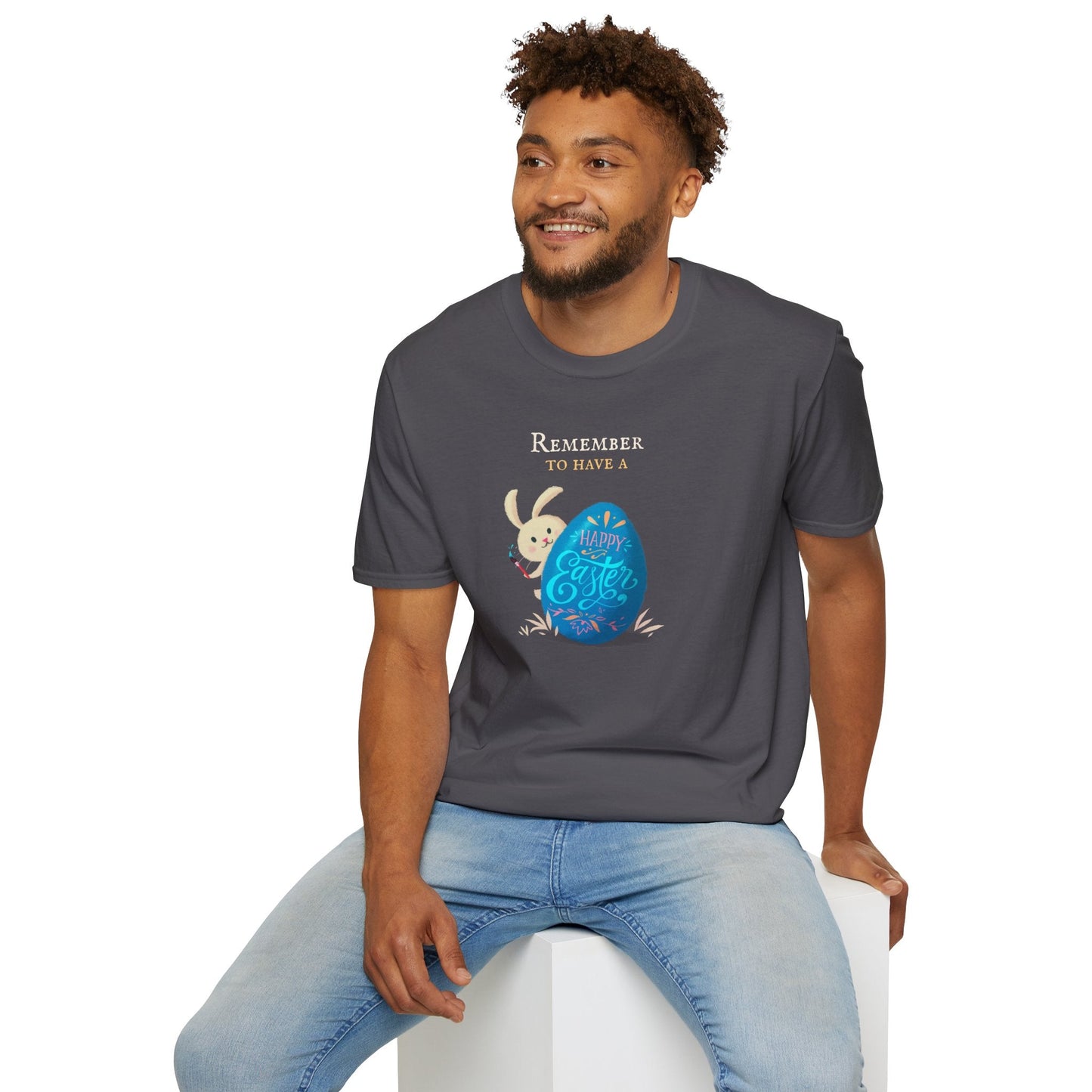 Easter Bunny Egg T Shirt Unisex Softstyle Tee With Easter Signature Prints And Design