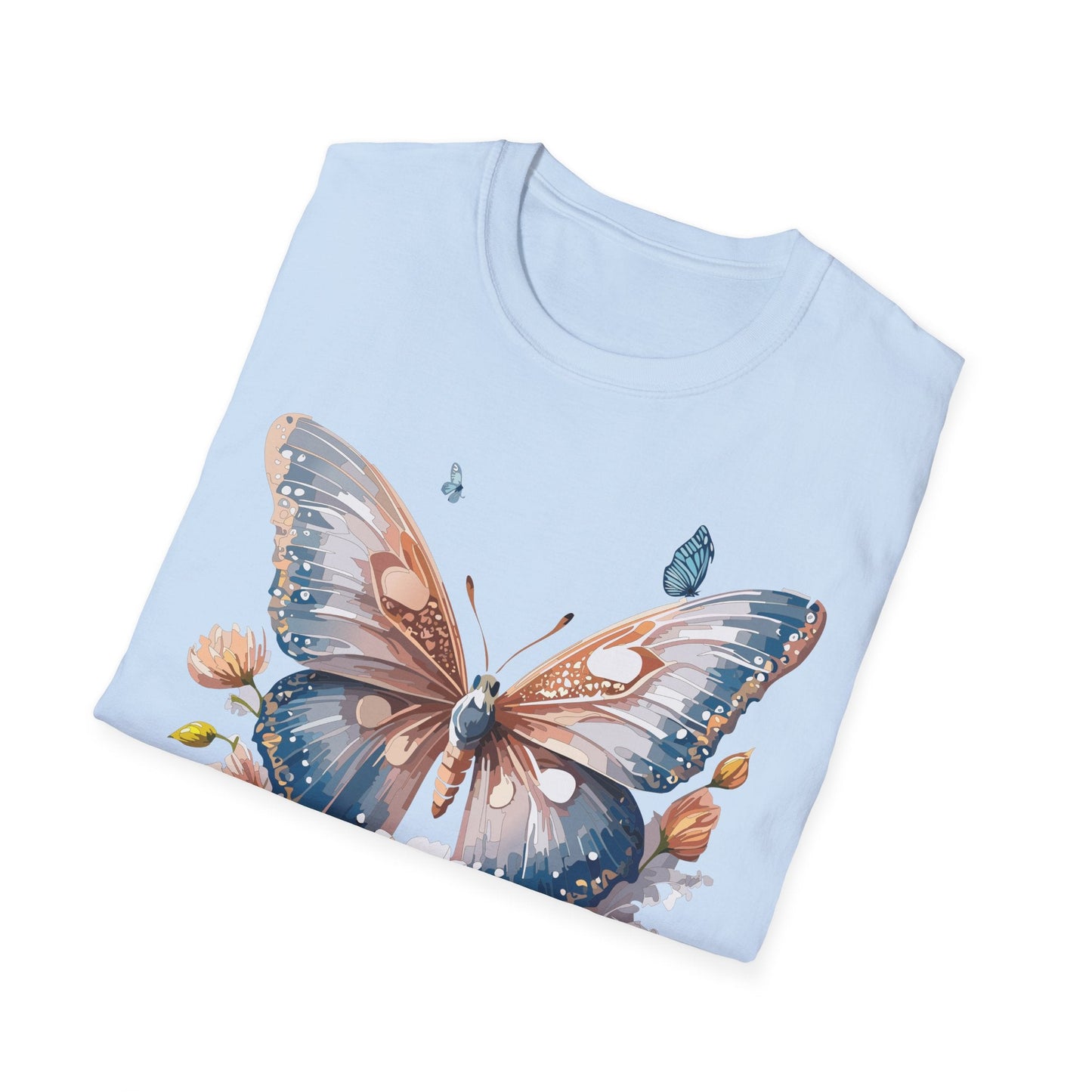 Butterfly Shirt Unisex Monarch Design Gildan 64000 Ring Spun Cotton Softstyle Tee For Comfort