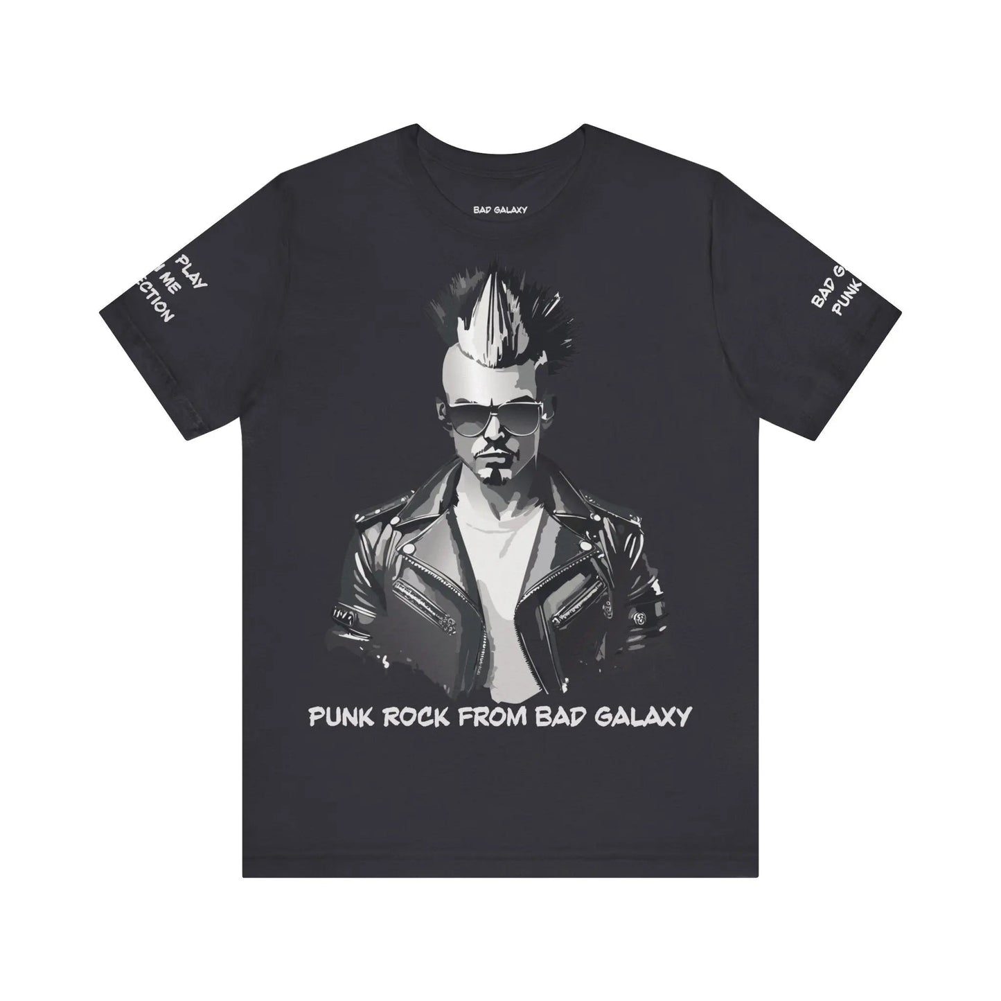 Punk Rock Tee Shirt Made To Order From Bad Galaxy Eco Friendly Inks Cotton Tee Made In USA