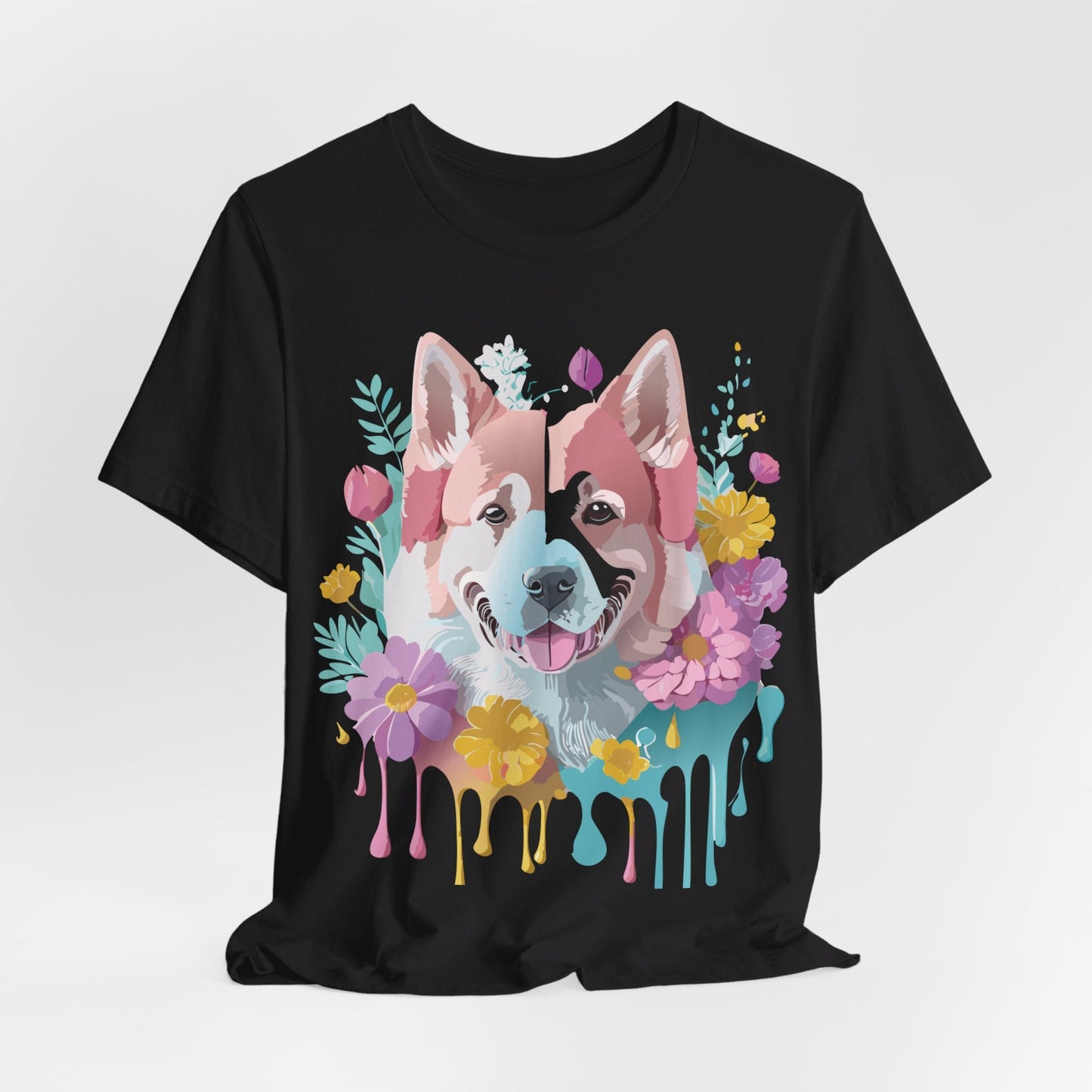 Dog Shirt Graphic Tee Unisex Short Sleeve Adelpha Art Design Vintage Inspired Artwork Edition